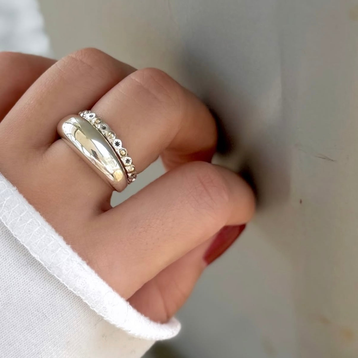 【Bijumam poco】silver925×18K plain ring 1