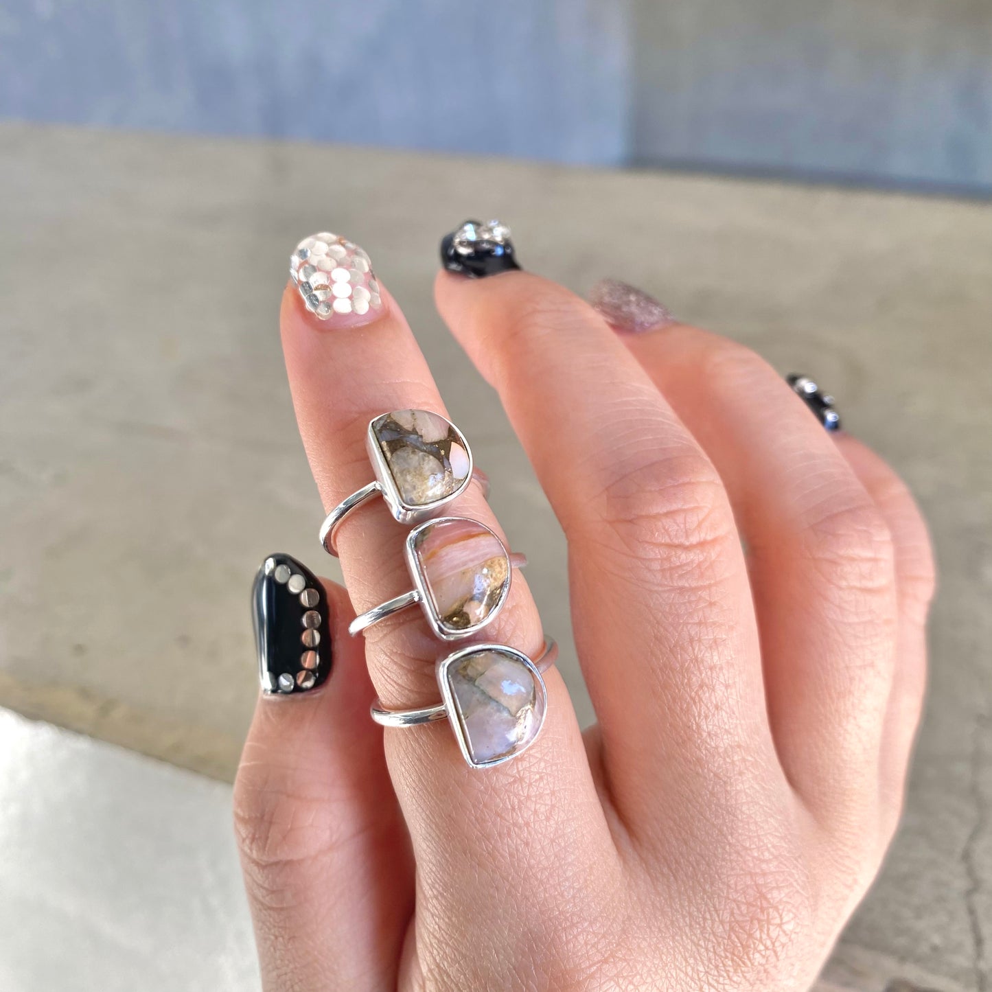 Silver925 1stone ring 8