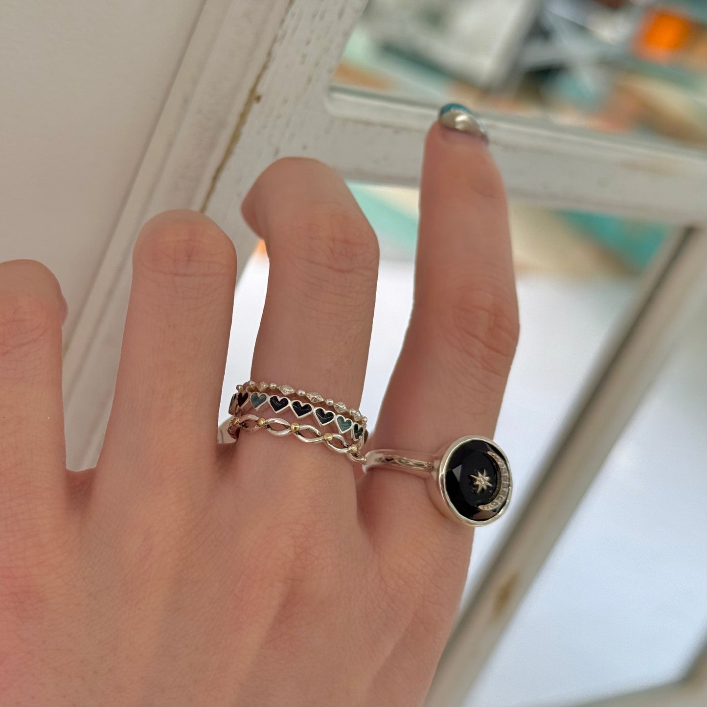 【Bijumam poco】Silver925×18K plain ring 1
