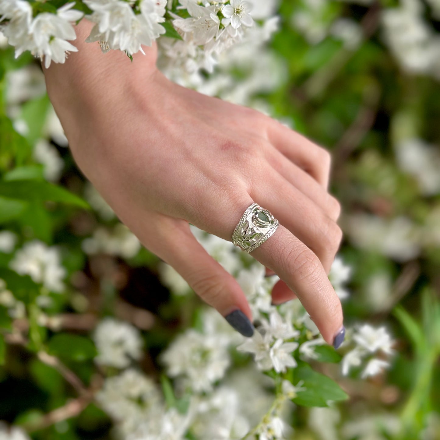 Flower design ring 11