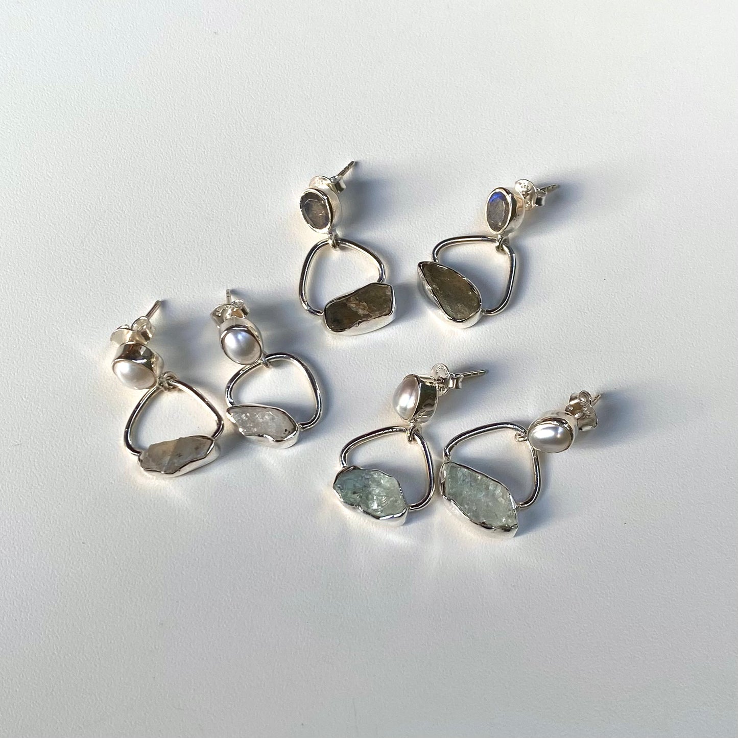 Silver925 2stone pierce