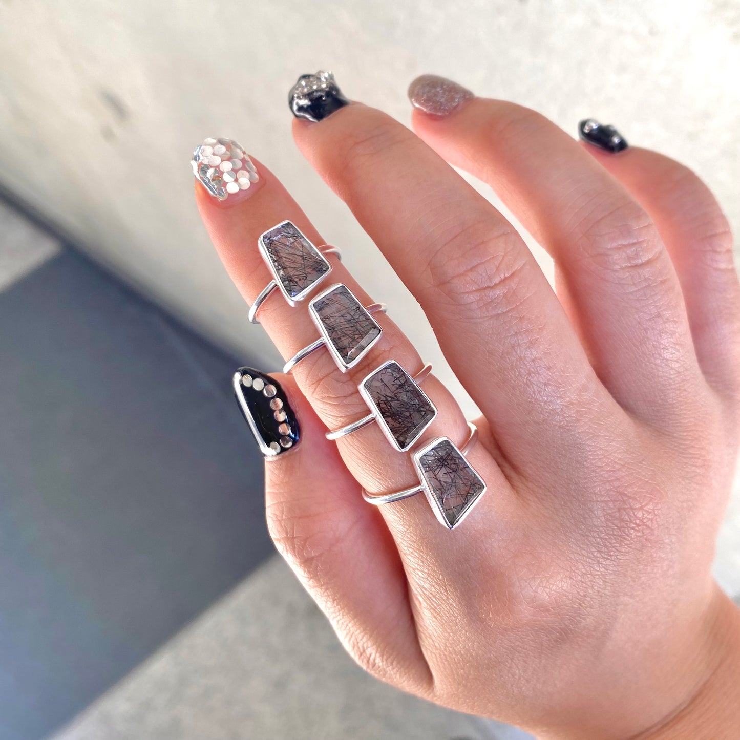 Silver925 1stone ring 7