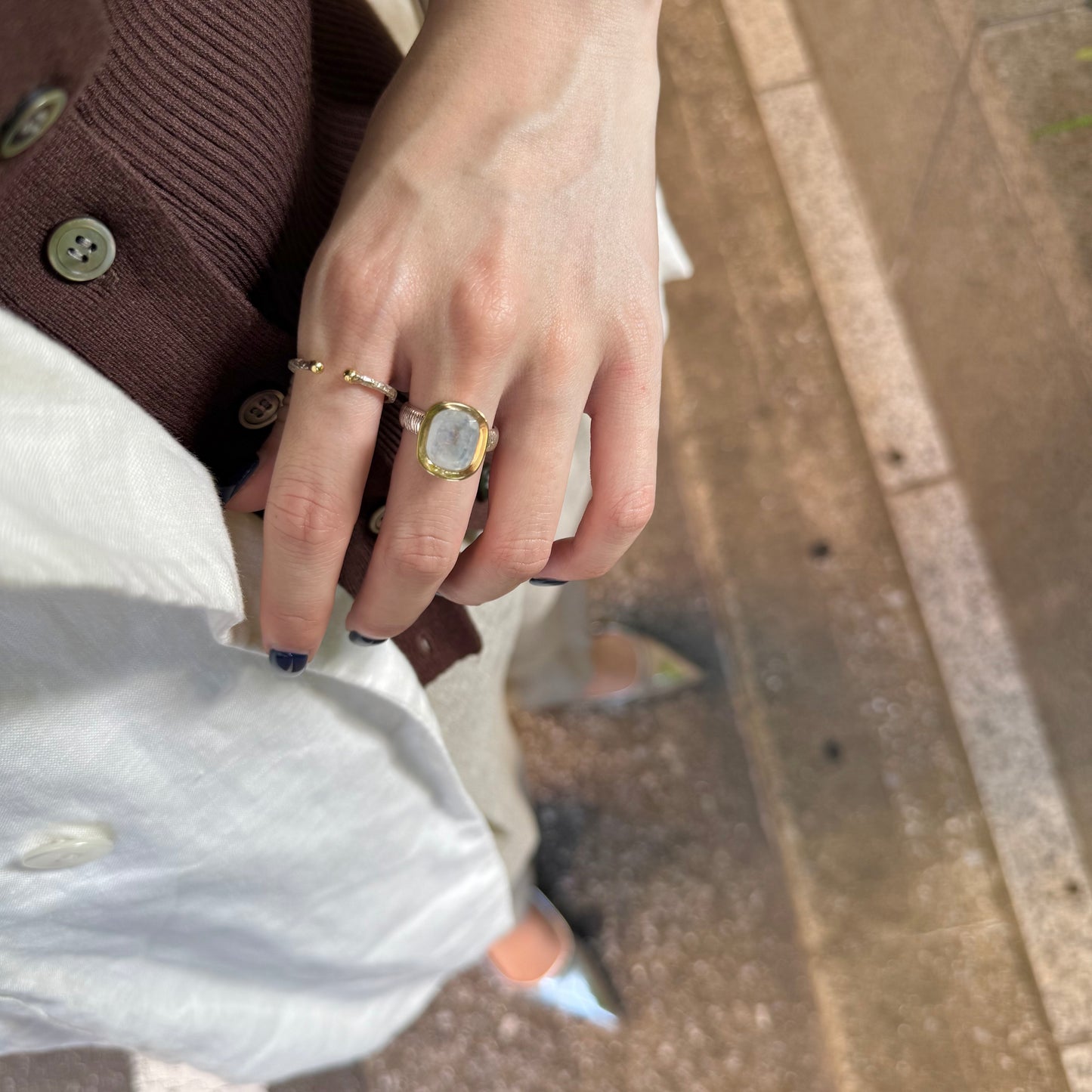 Silver925×Brass plain ring 25