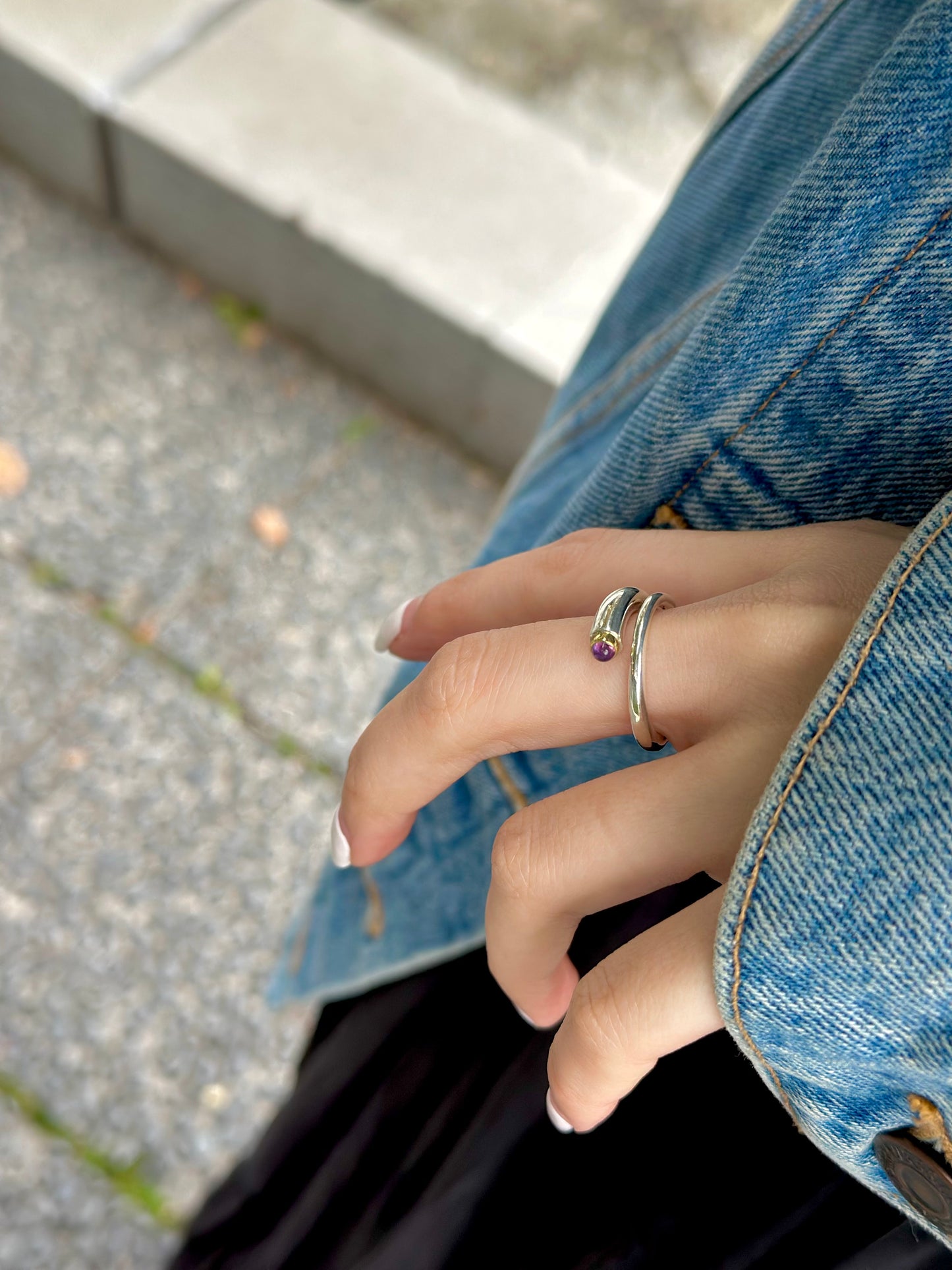 Silver925 × Brass design ring 1
