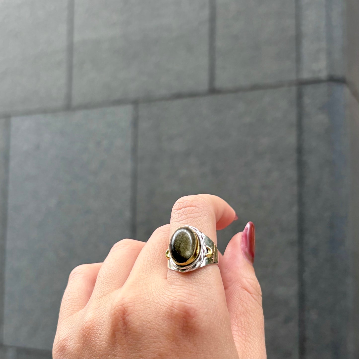 Connect ring〈 Black & Gold 〉