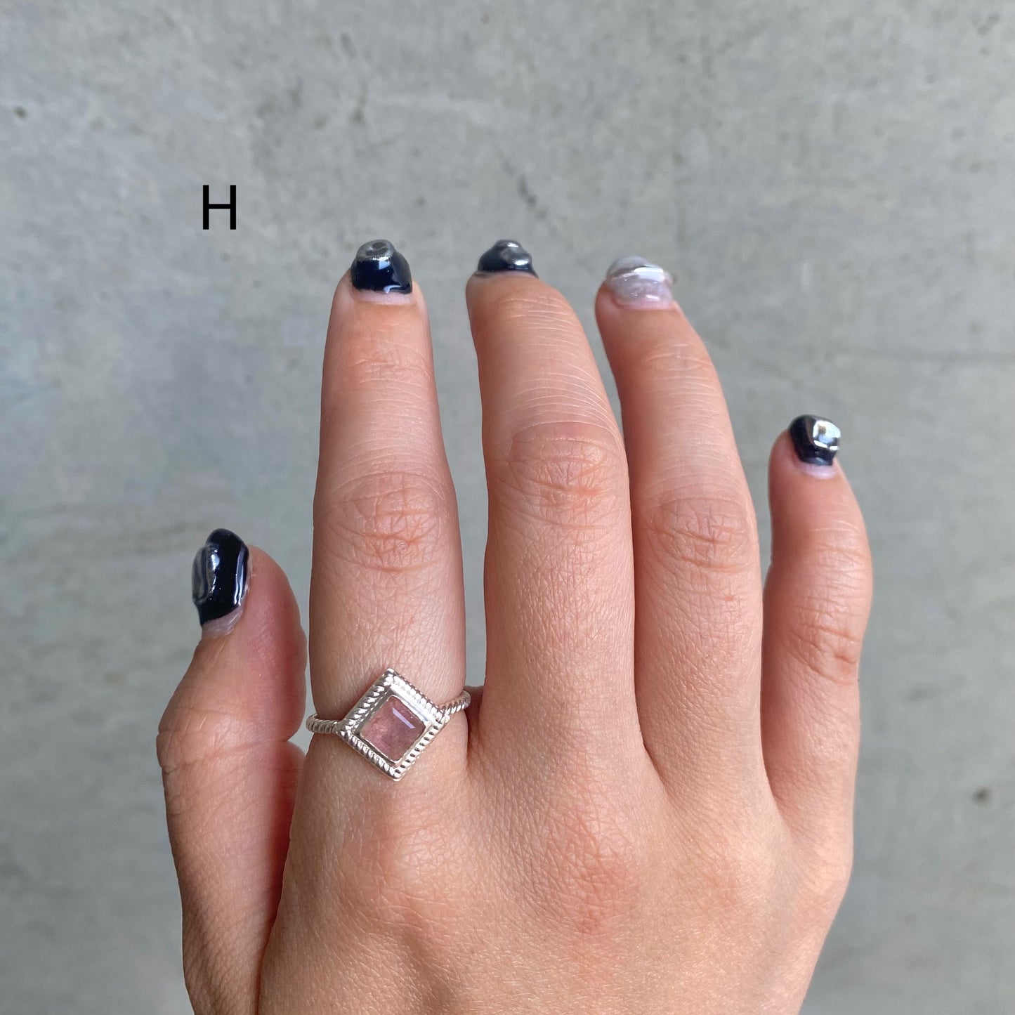 Silver925 petit ring〈pink〉