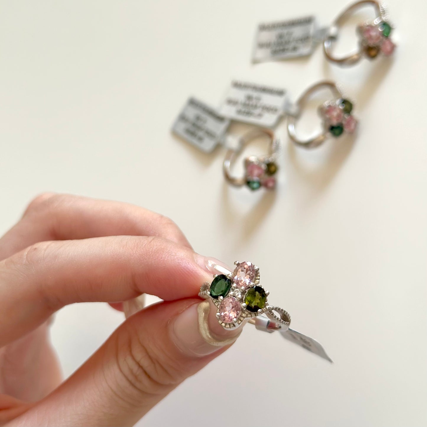 【poco】Multi tourmaline ring