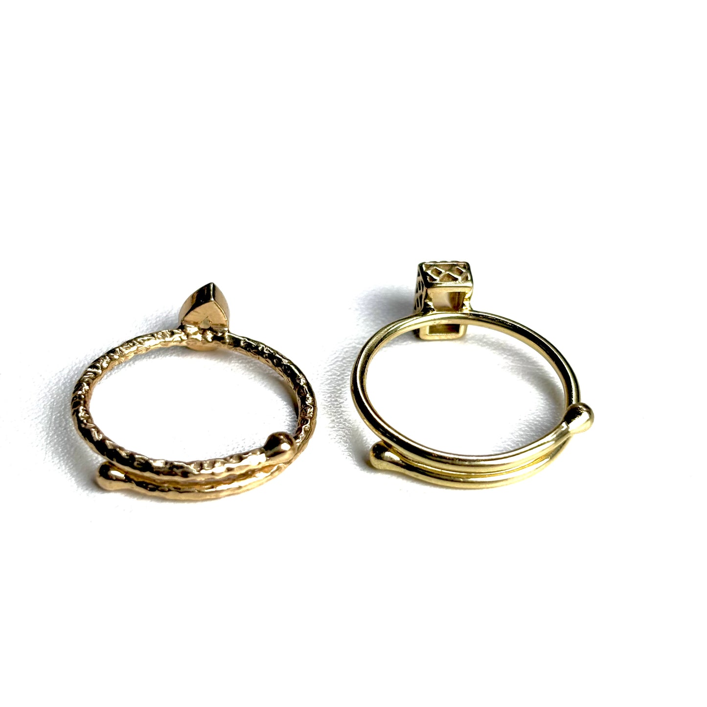 Brass petit ring〈Citrine〉