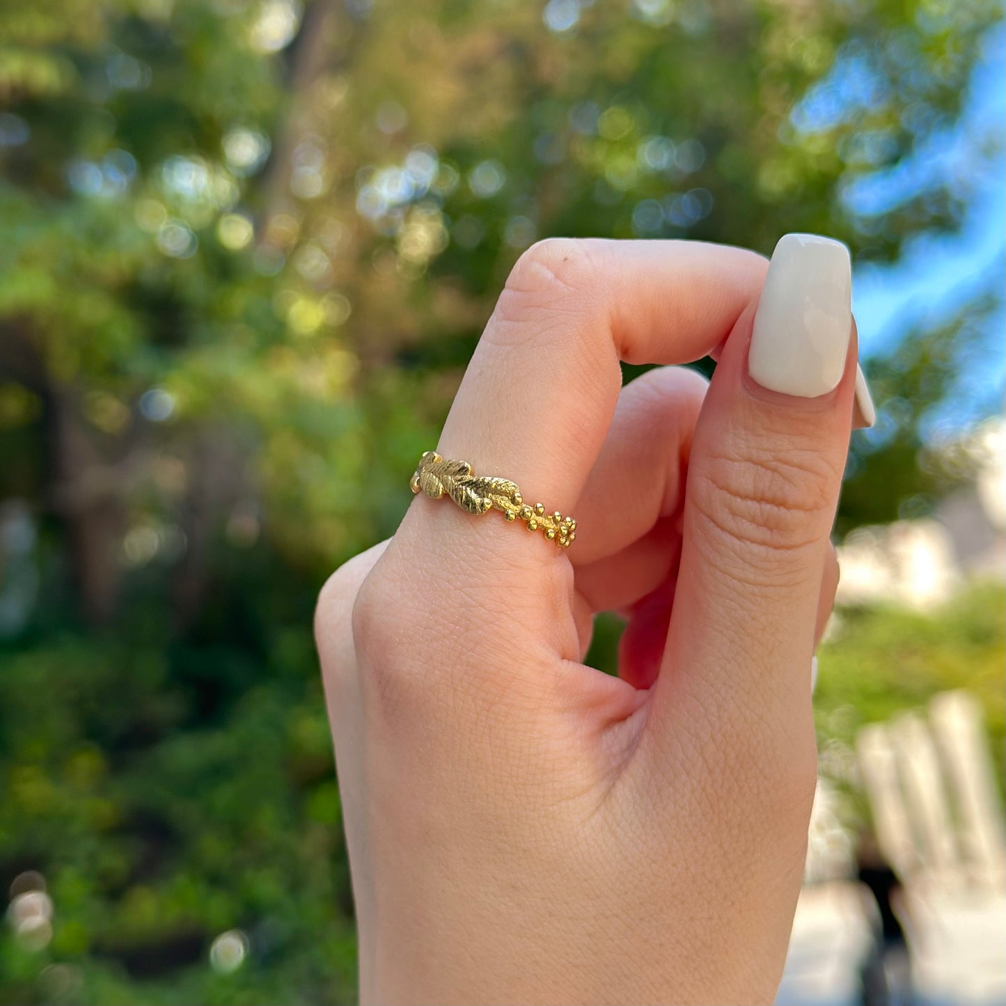 Brass half&half ring