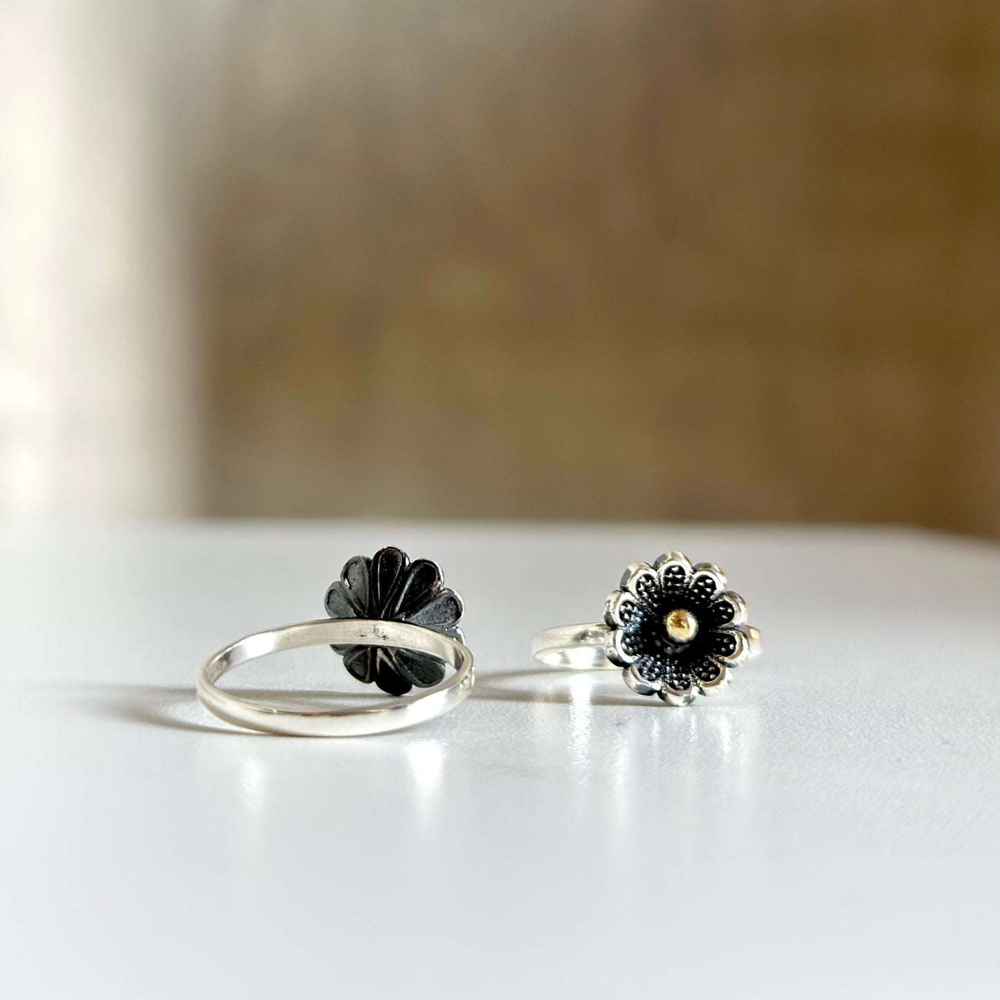 Flower plain ring 2