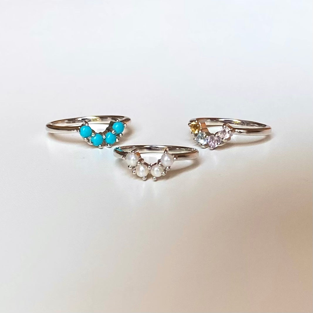 Silver925 4stone ring