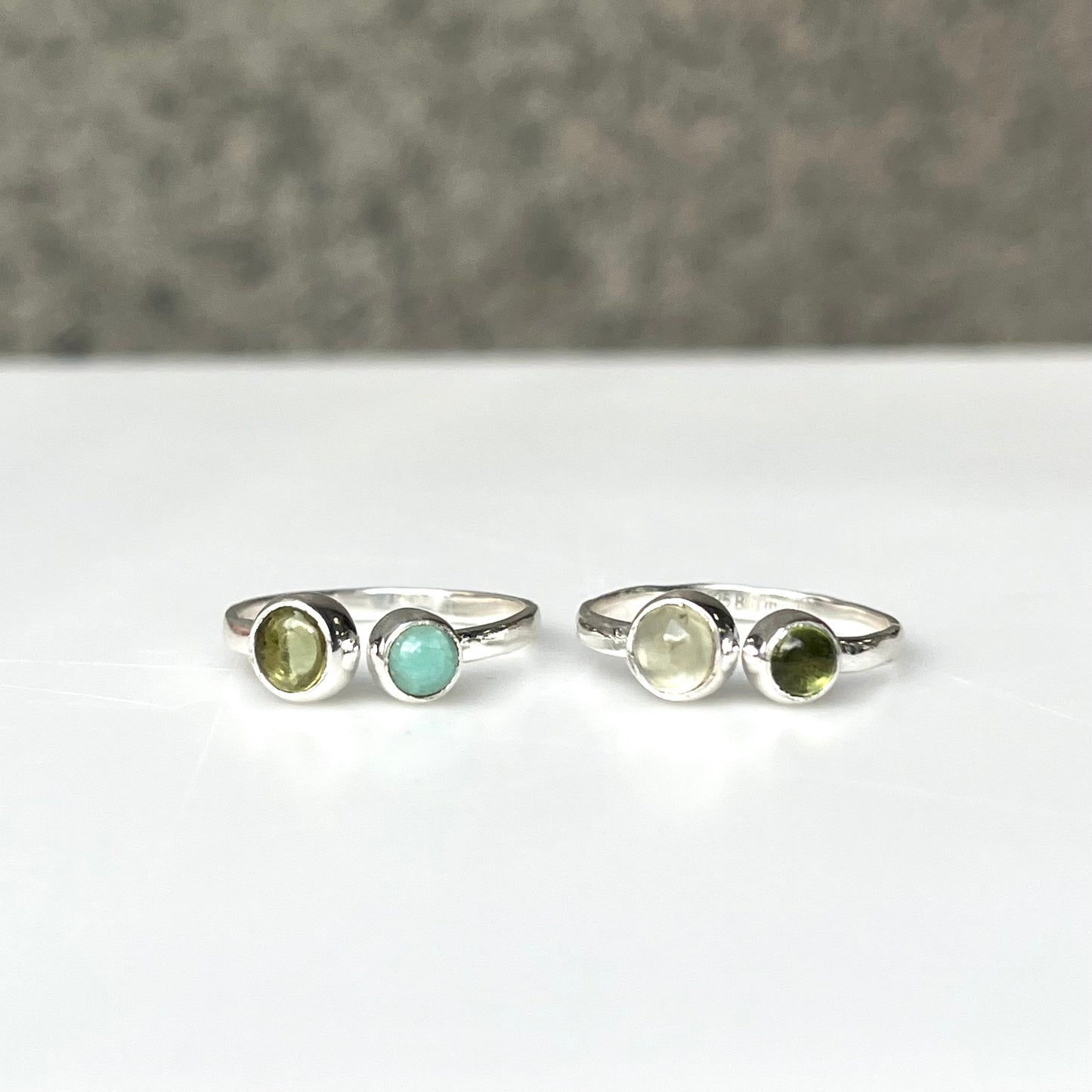 Silver925 2stone ring 19