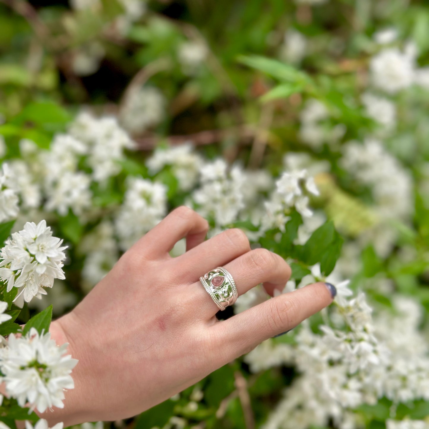Flower design ring 11