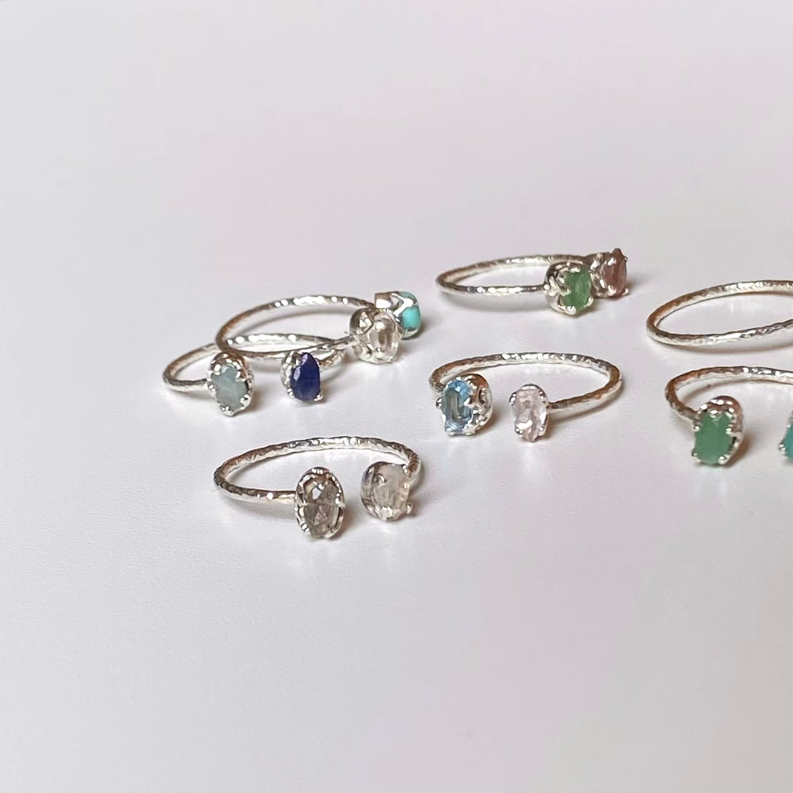 Silver925 2stone ring 7
