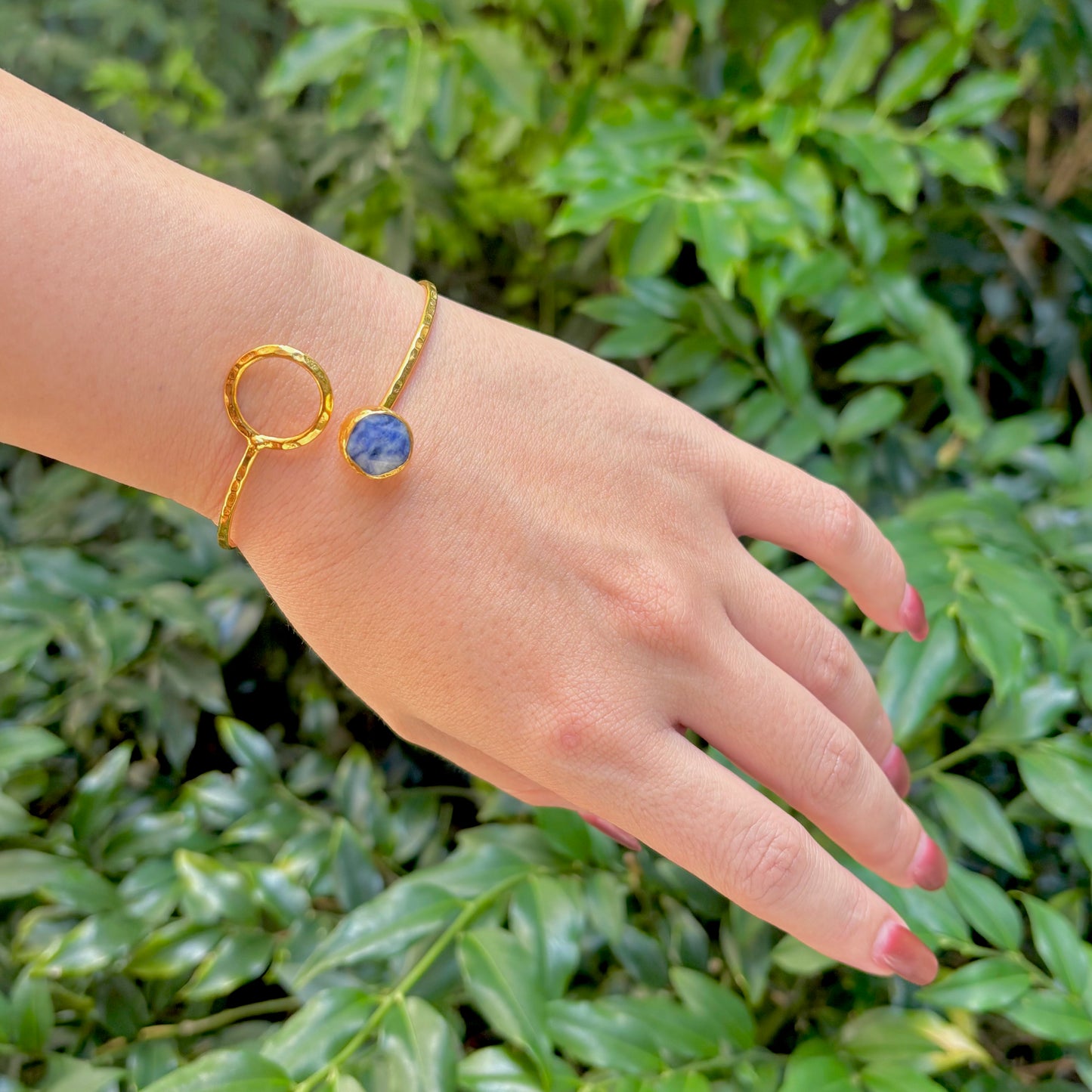 Brass 1stone bangle 3