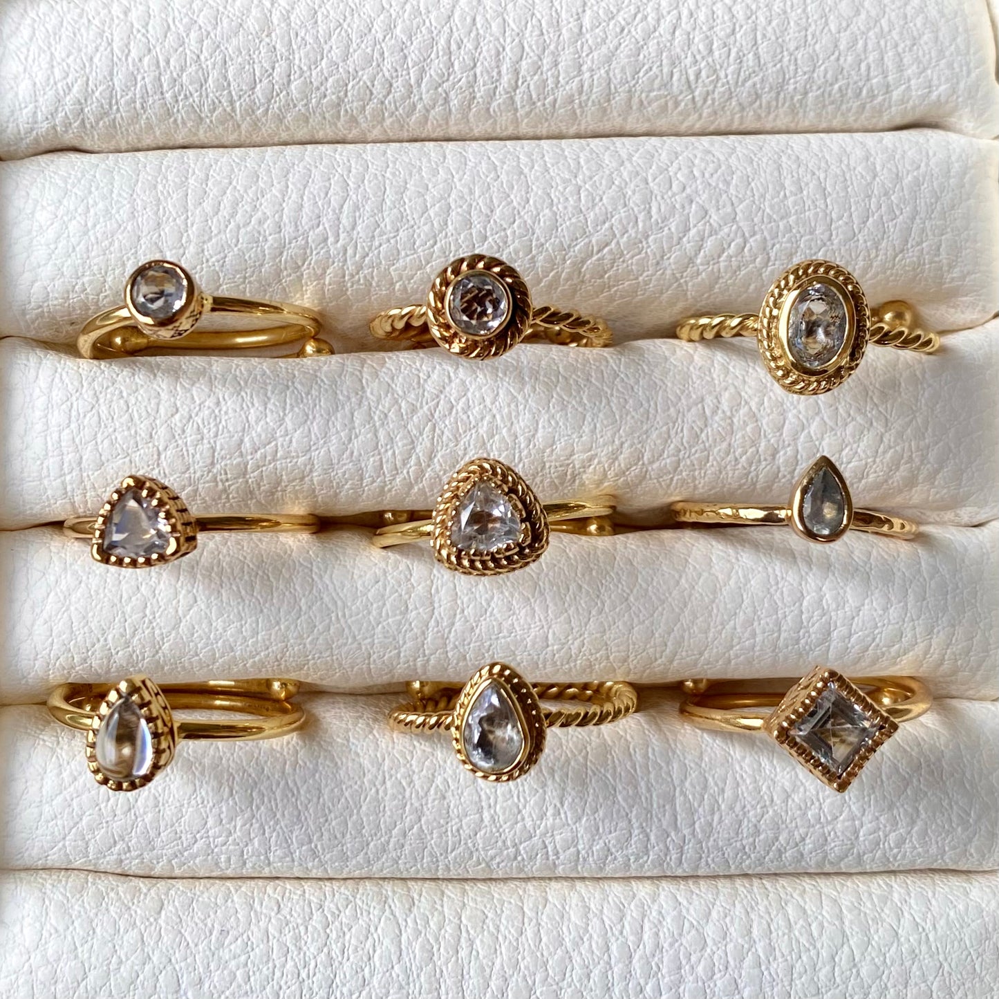 Brass petit ring〈clear〉