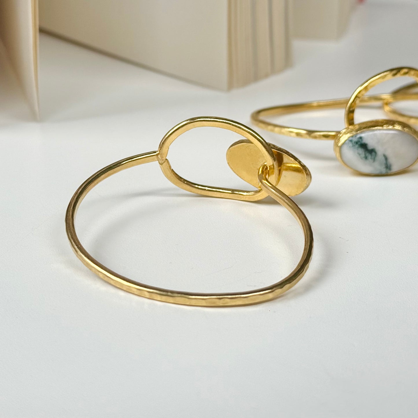 Brass 1stone bangle 3