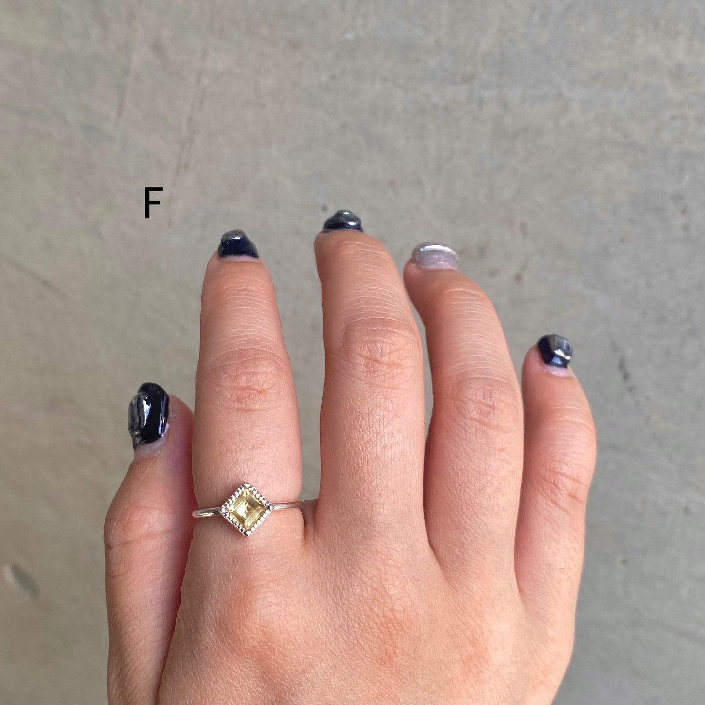 Silver925 petit ring〈yellow〉