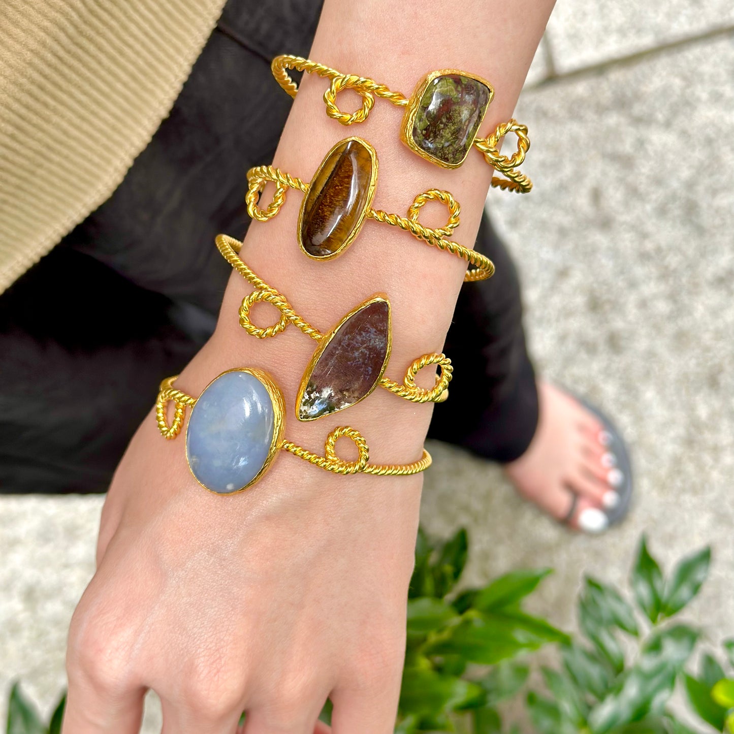 Brass twist bangle 2