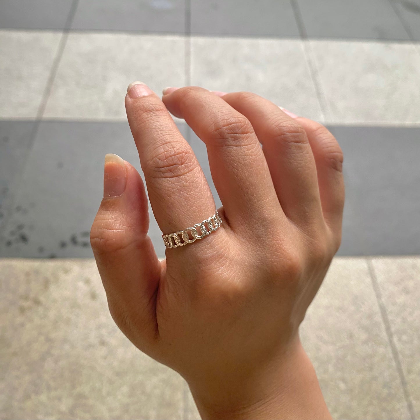 Silver925 plain ring 66
