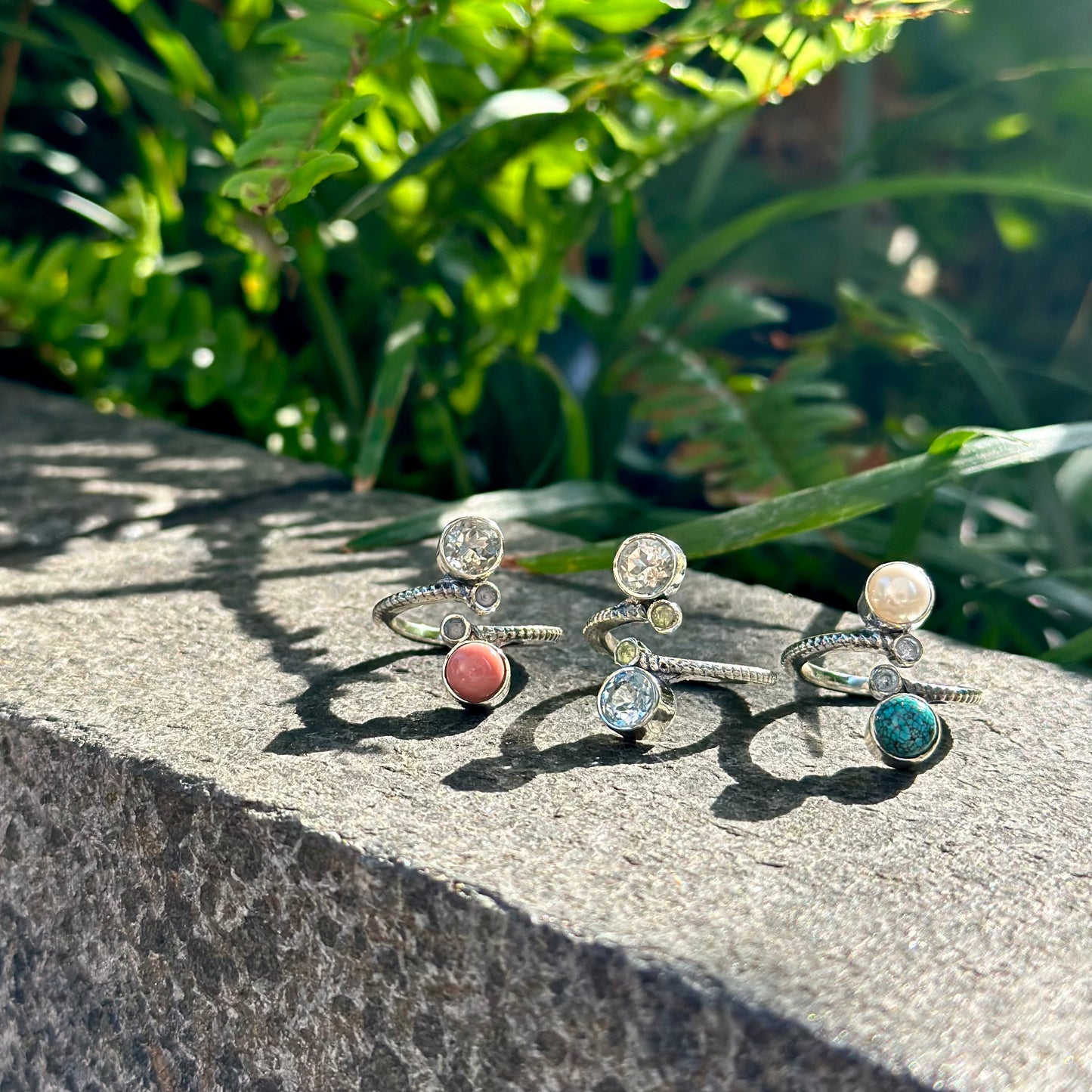 Silver925 4stone ring 2