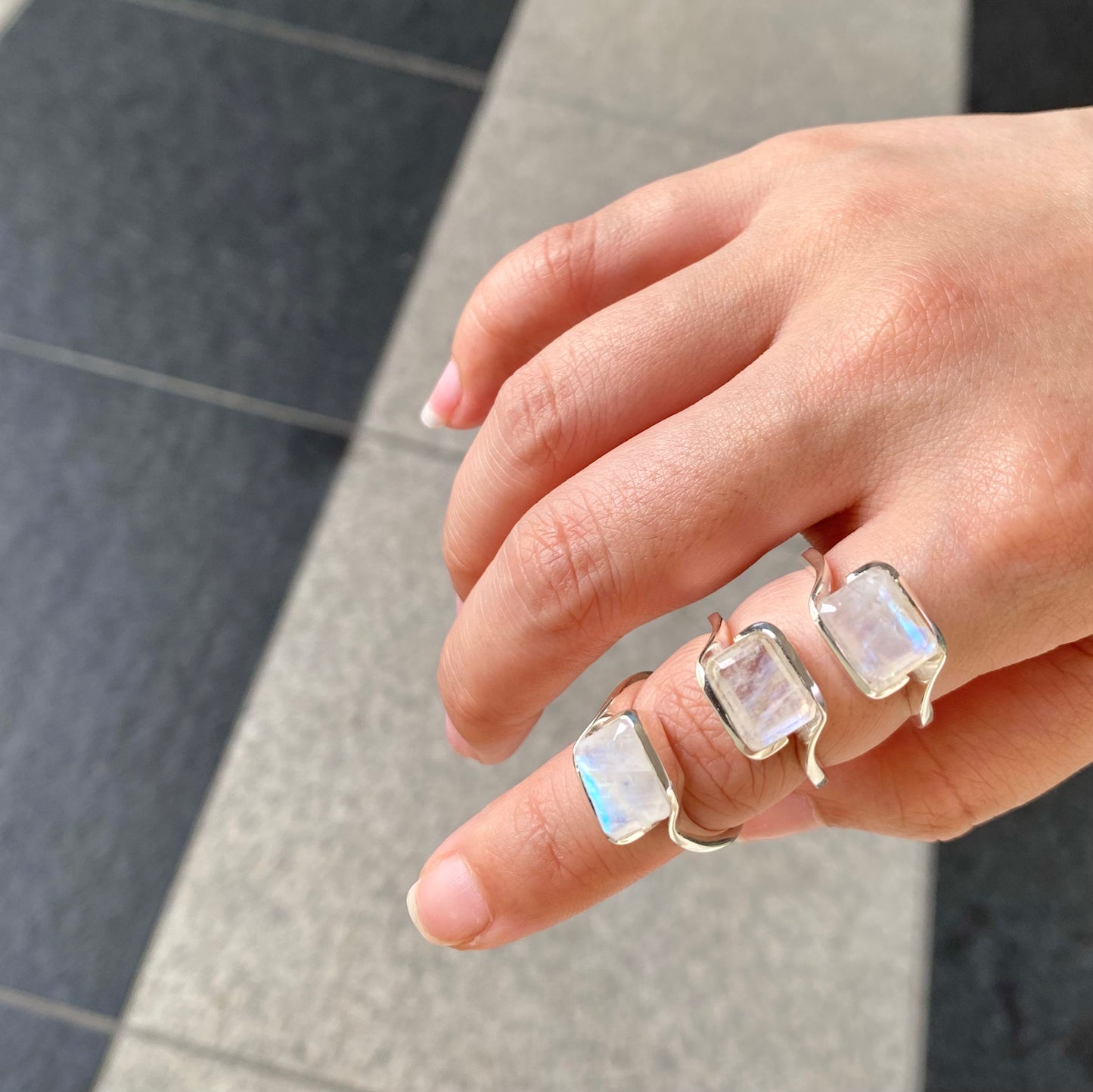 Silver925 square ring 2