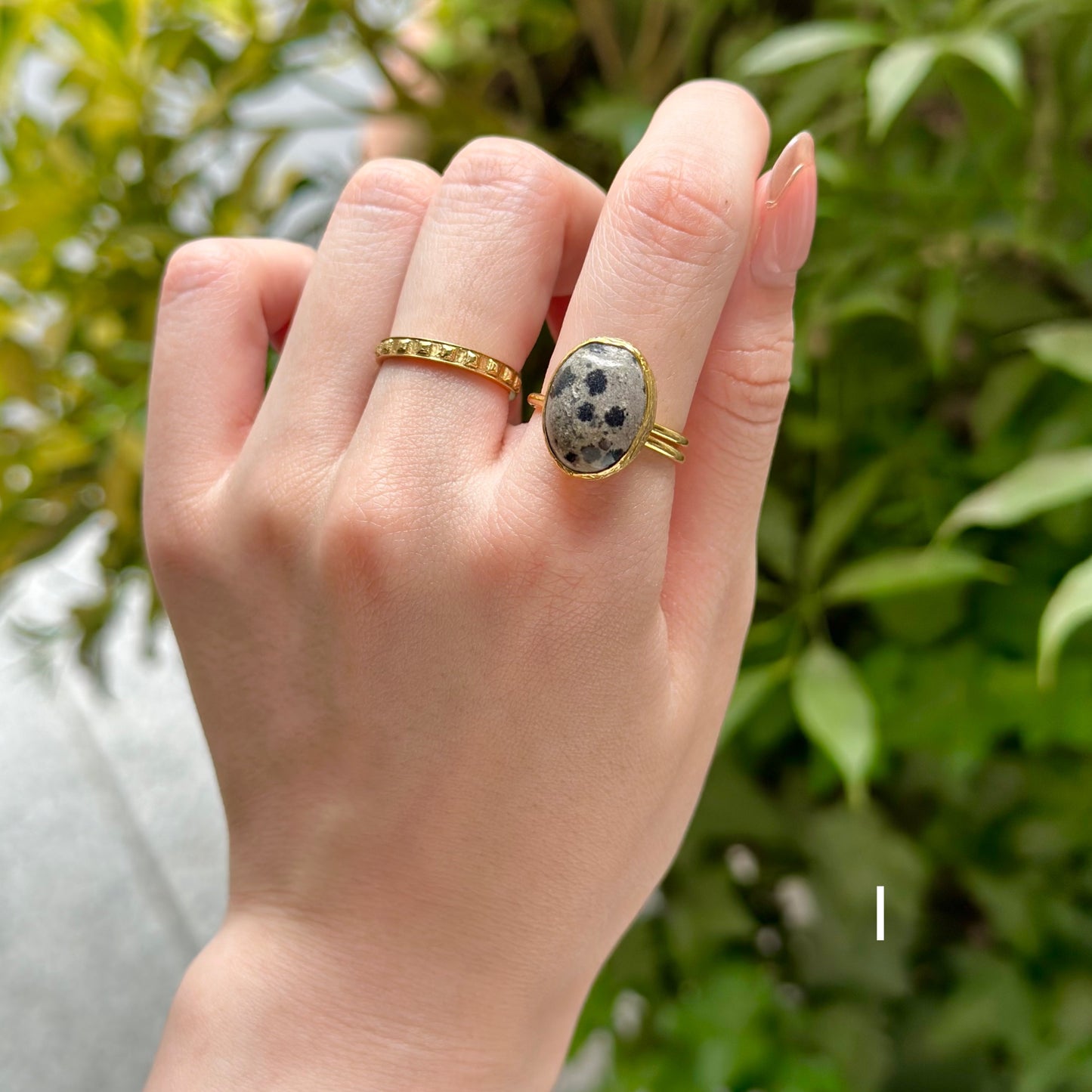 Brass 1stone ring 5