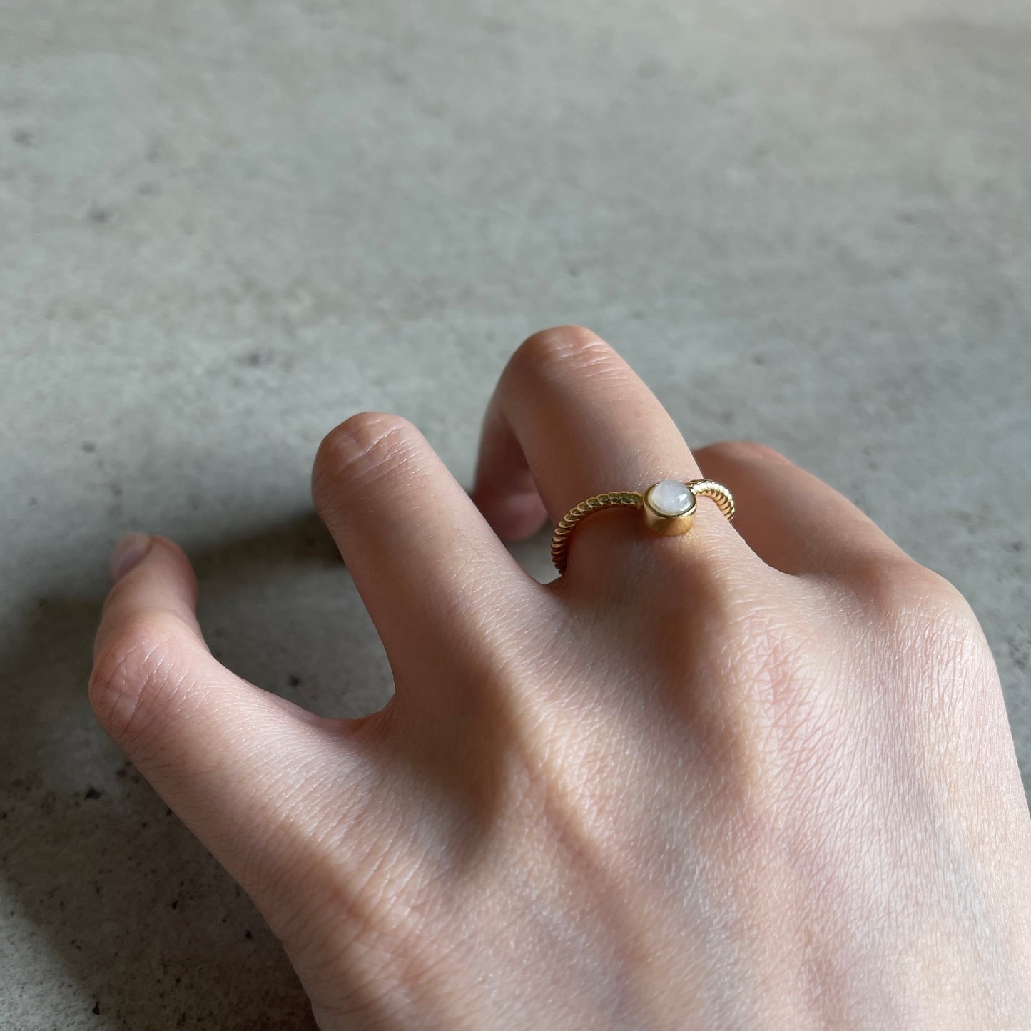 Brass V design ring