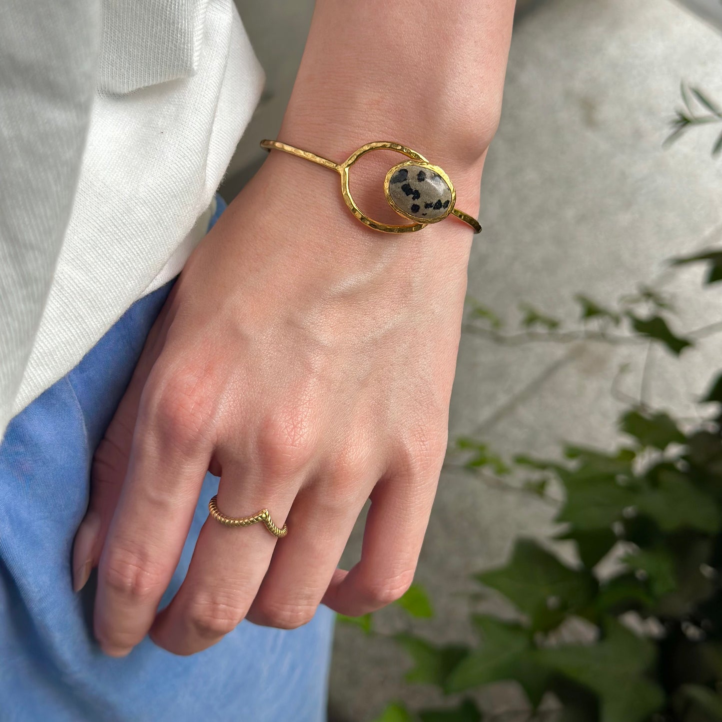 Brass 1stone bangle