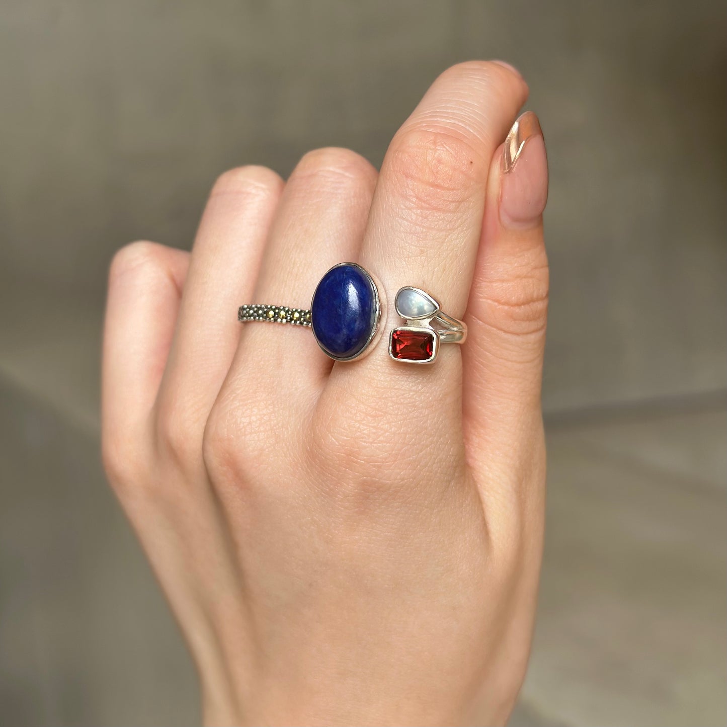 Silver925 3stone ring 2