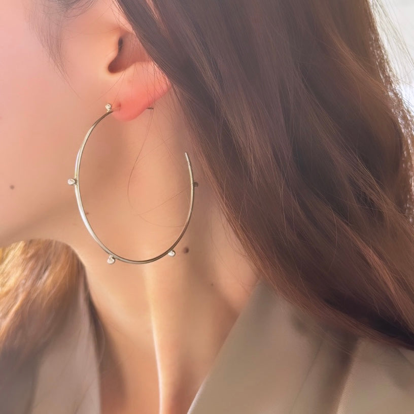 Silver925 plain pierce 3