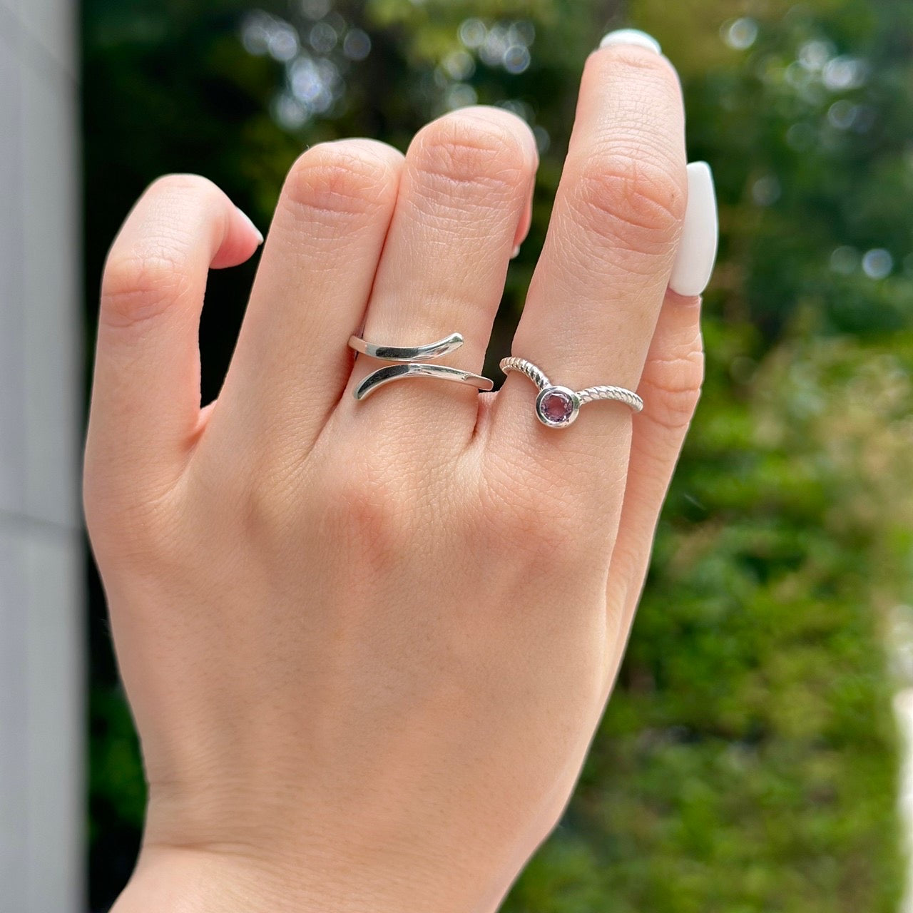 Silver925 V petit ring