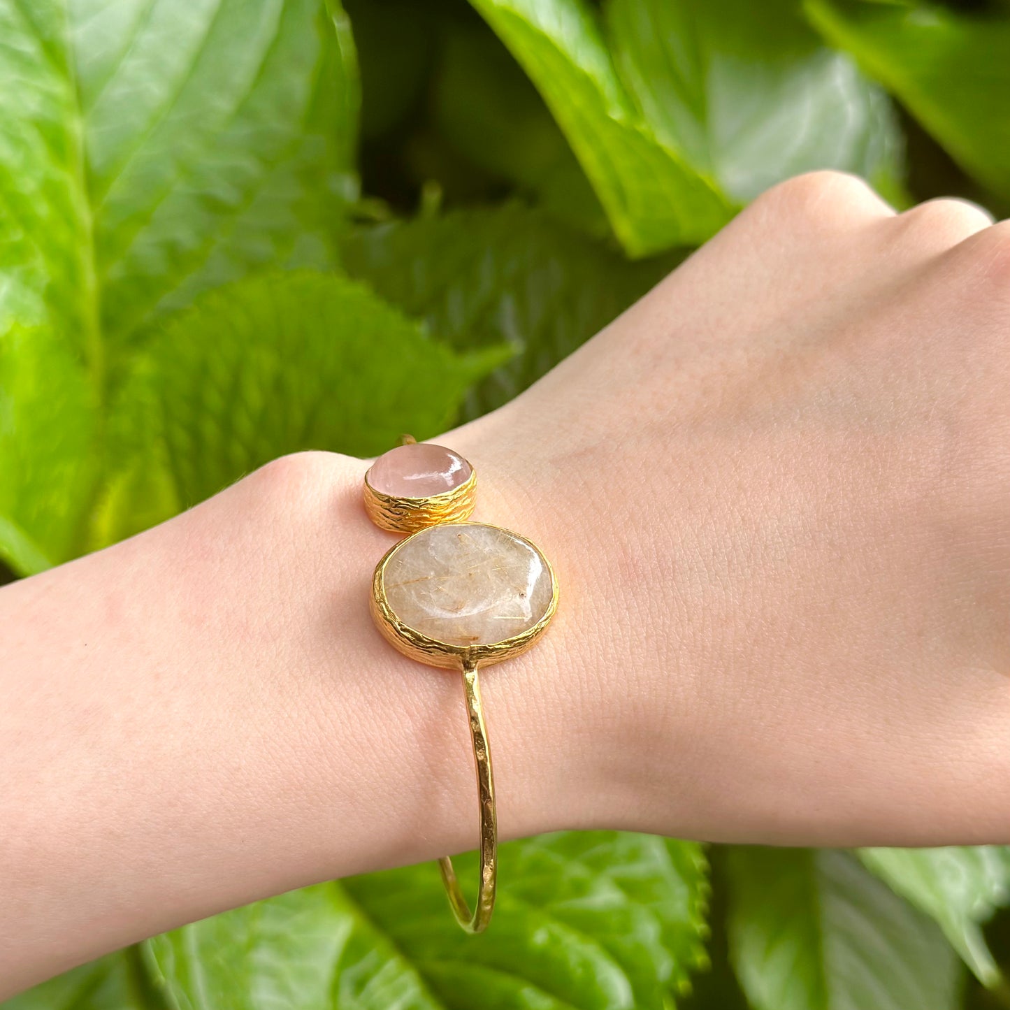 Brass 2stone Bangle 2