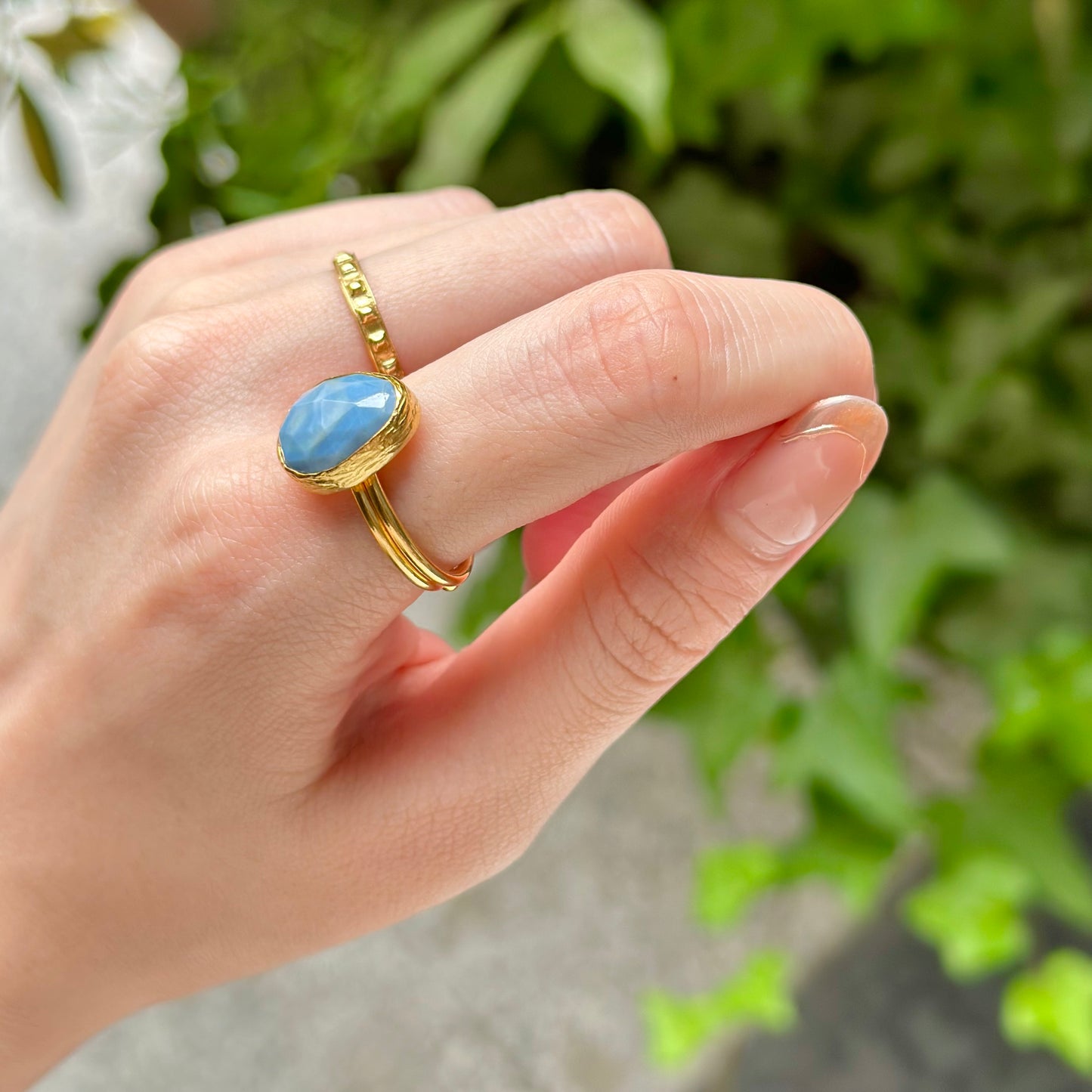 Brass 1stone ring 5