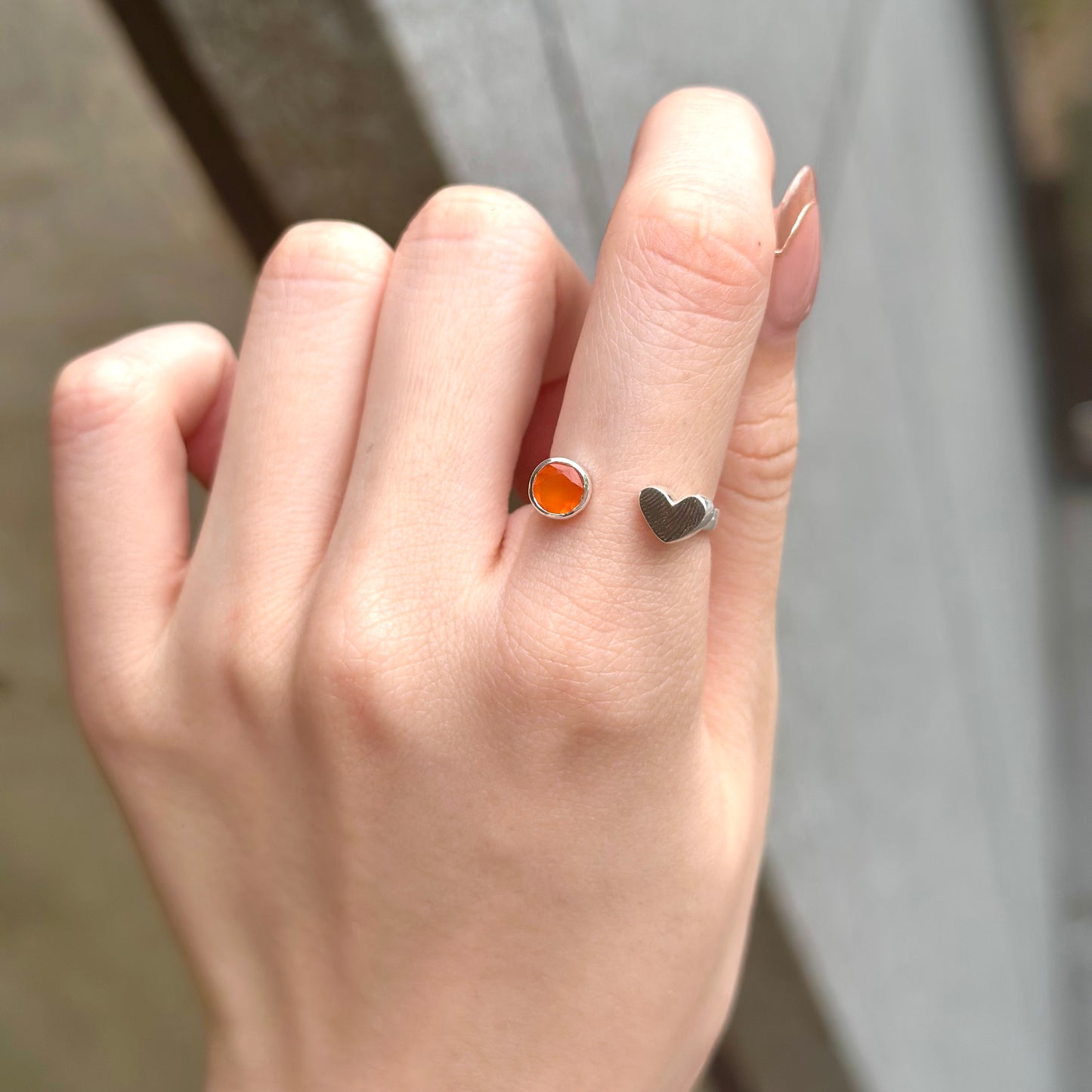 Heart fork ring