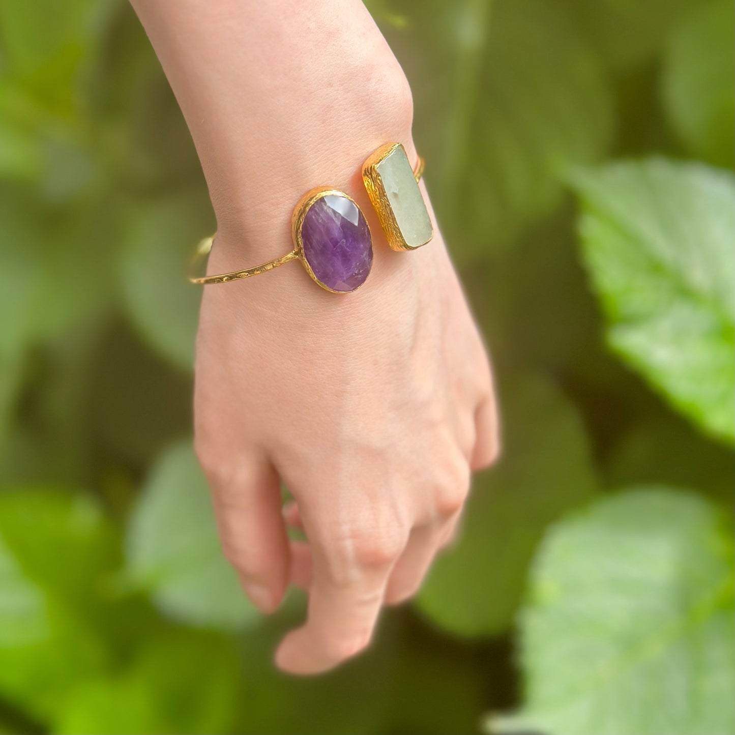 Brass 2stone Bangle 2