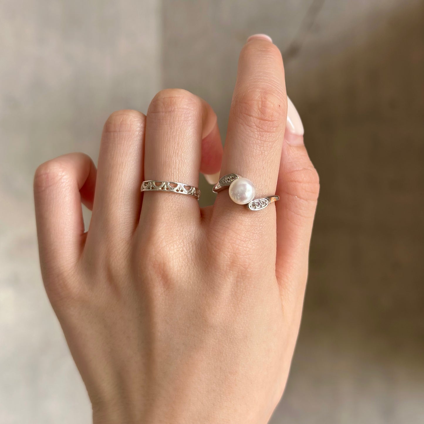 【poco】Pearl design ring 2