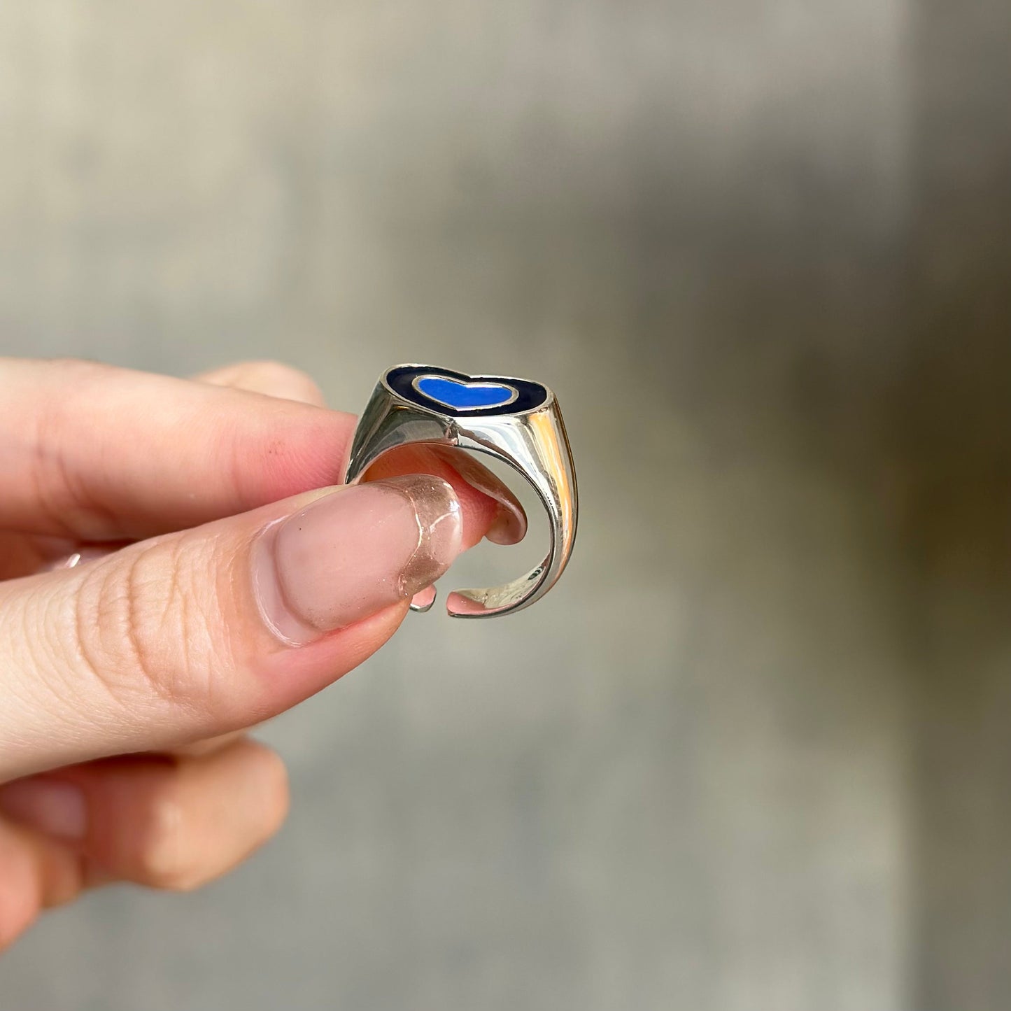 Enamel Heart ring
