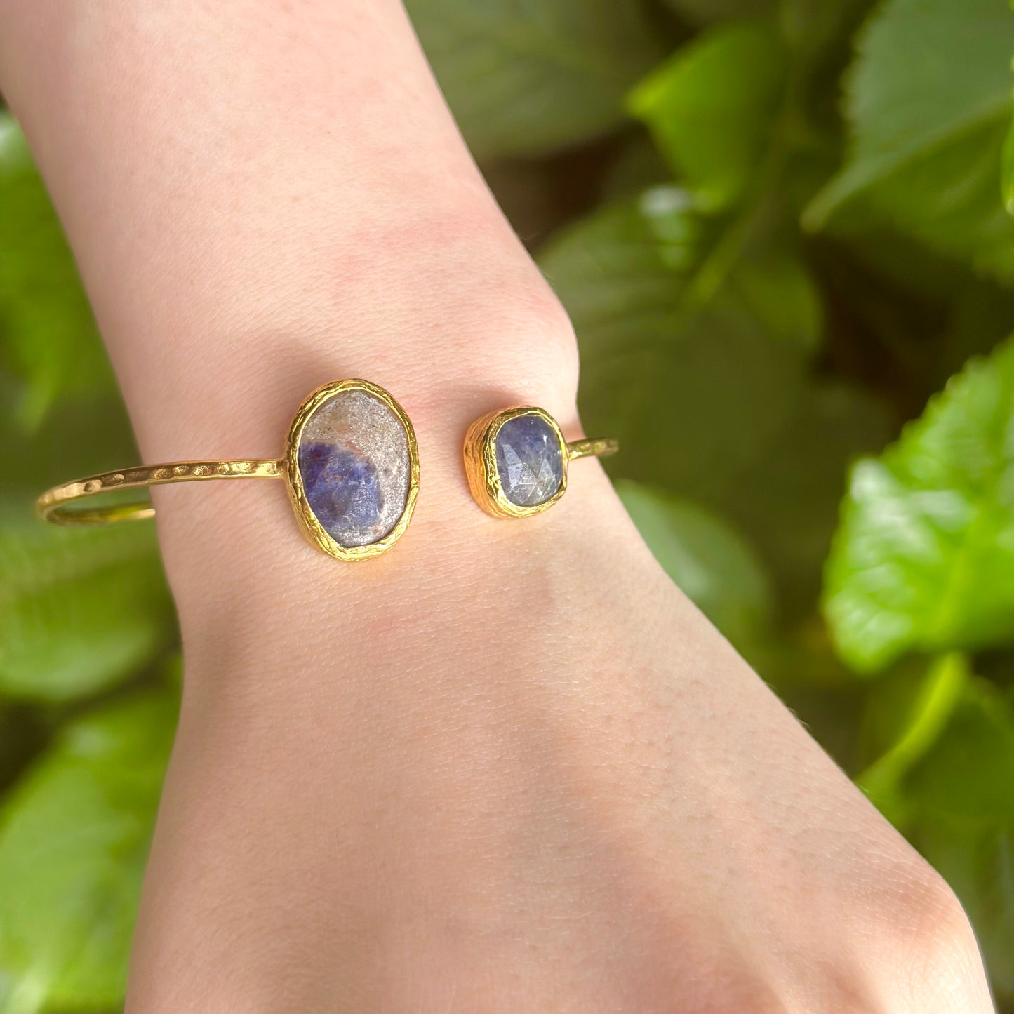 Brass 2stone Bangle 2