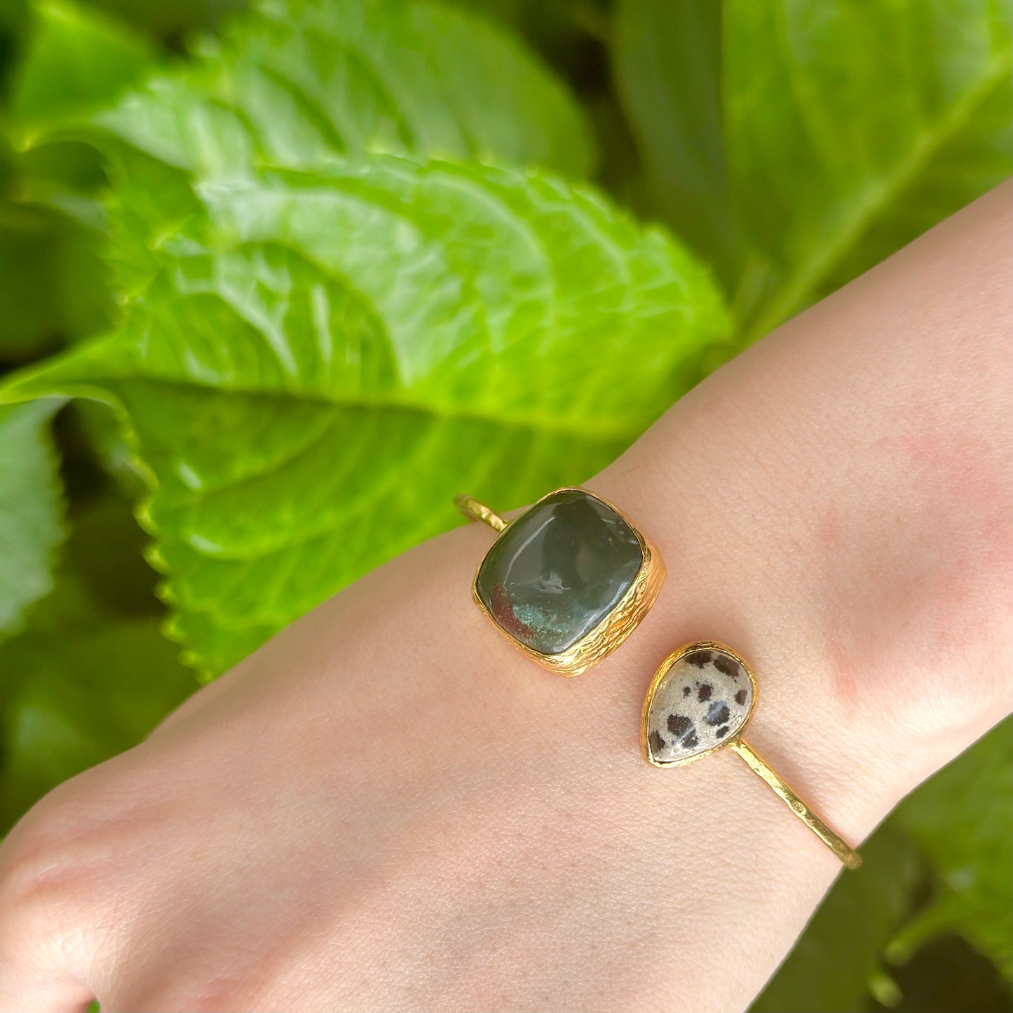 Brass 2stone Bangle 1
