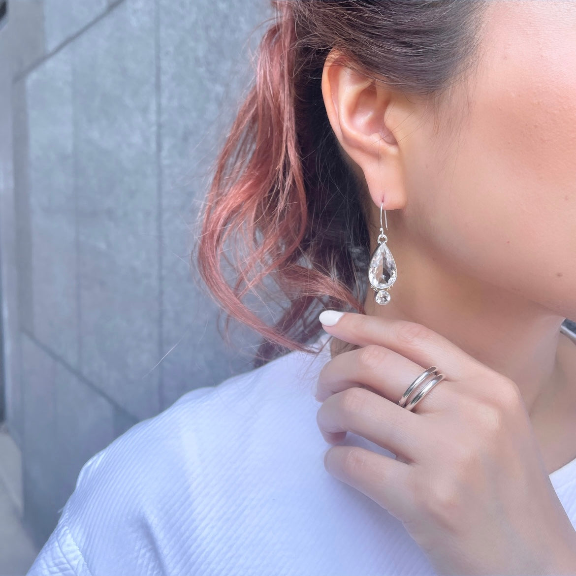 Silver925 TearDrop pierce