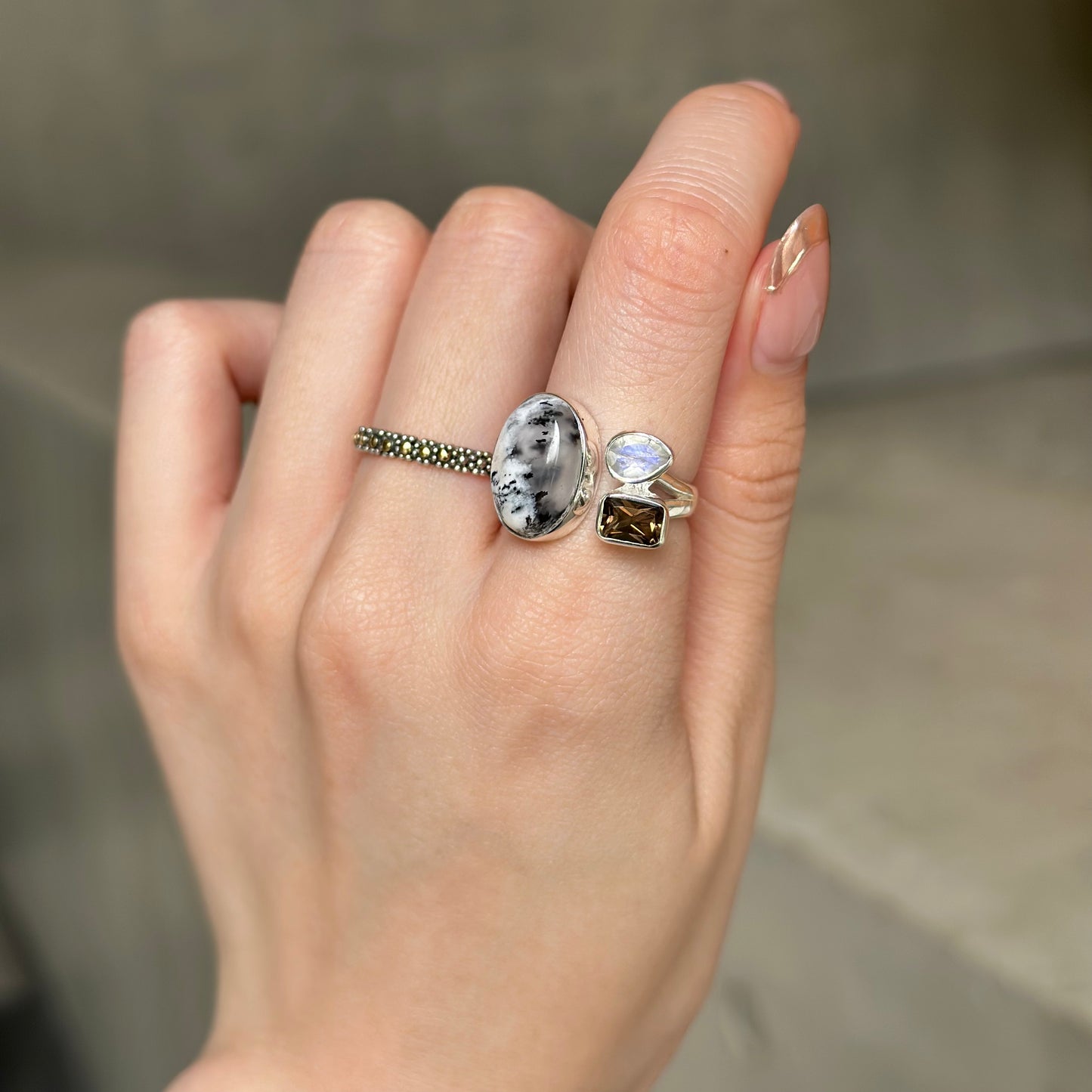 Silver925 3stone ring 2