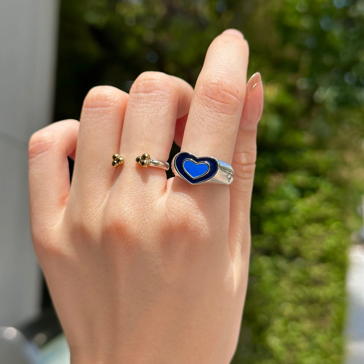 Enamel Heart ring