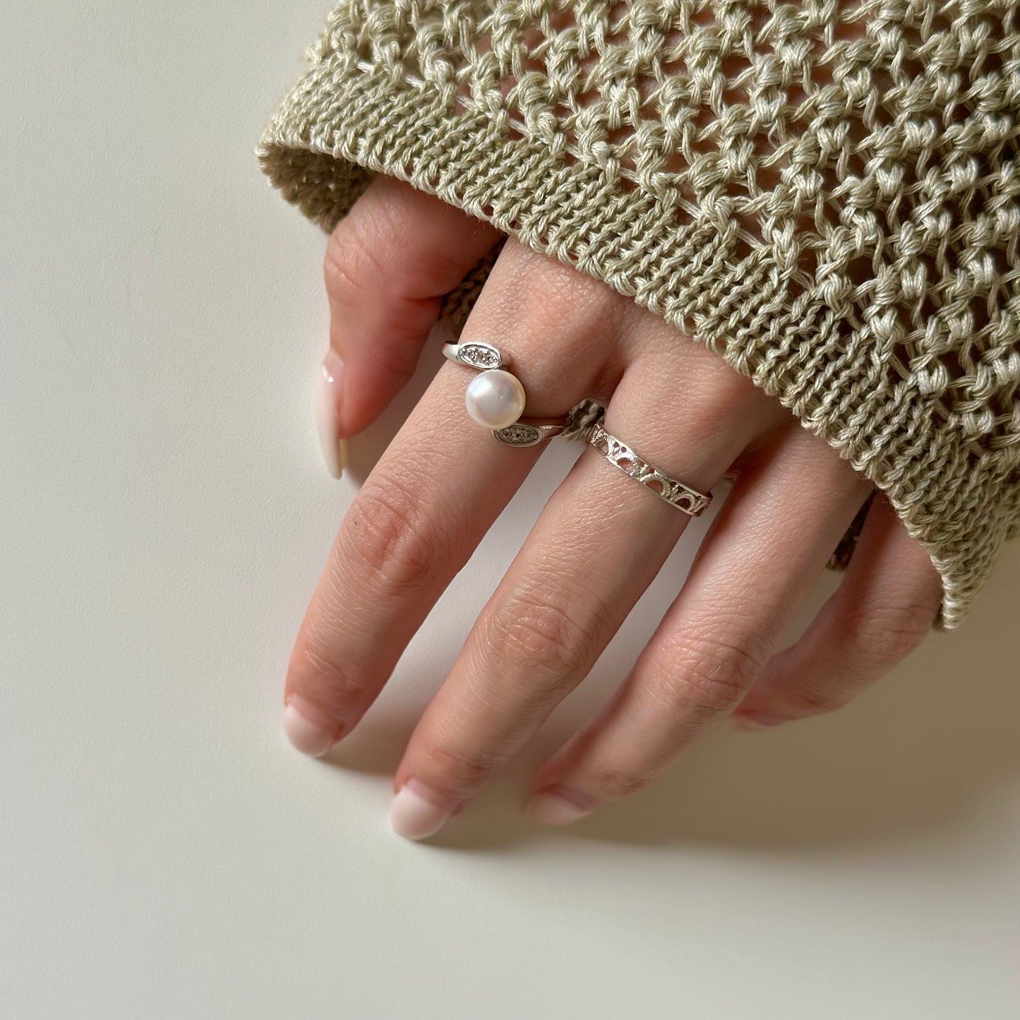 【poco】Pearl design ring 2
