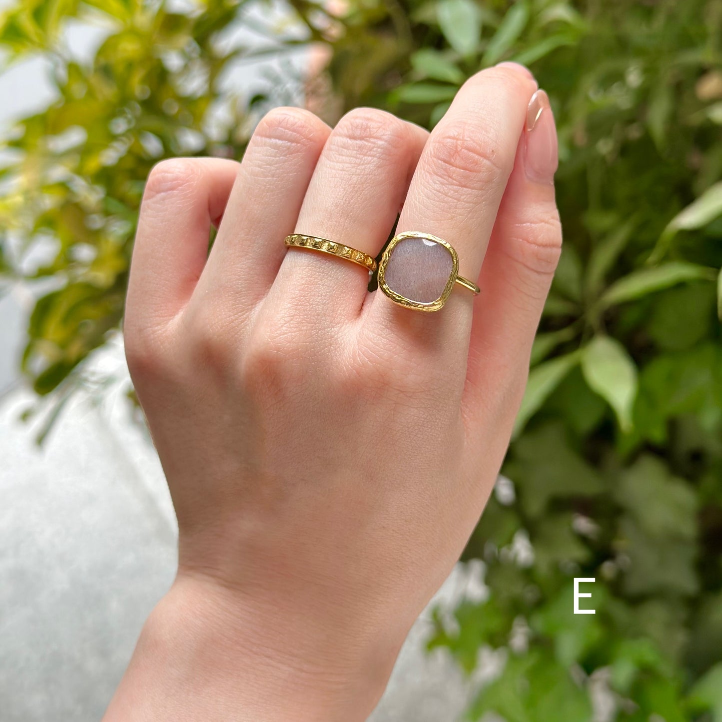 Brass 1stone ring 3