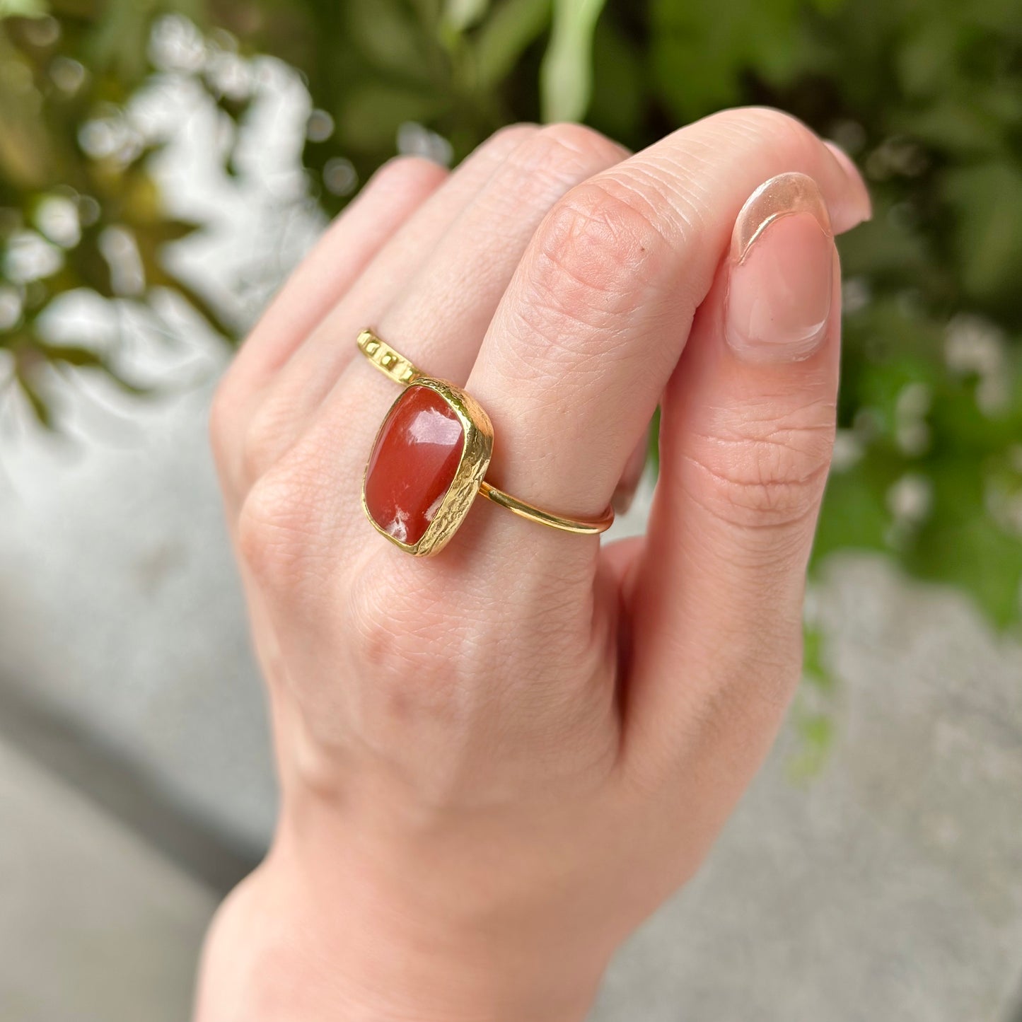 Brass 1stone ring 4