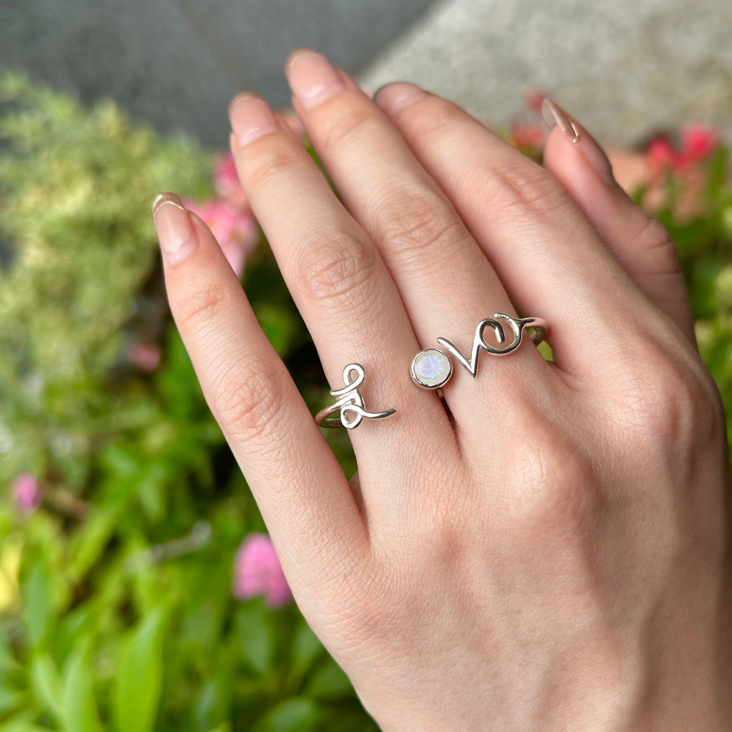 Love design 2finger ring