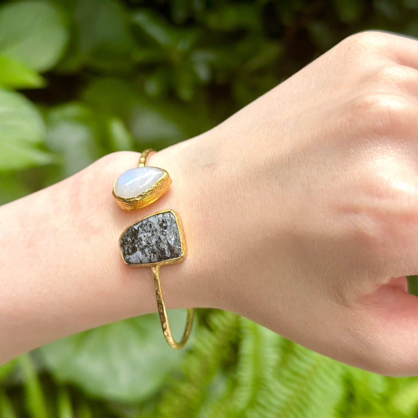 Brass 2stone Bangle 1