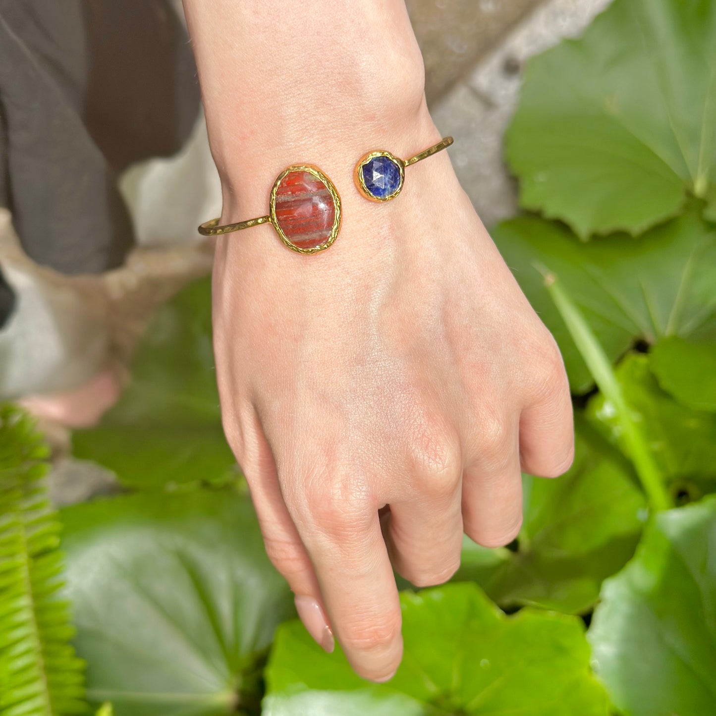 Brass 2stone Bangle 1