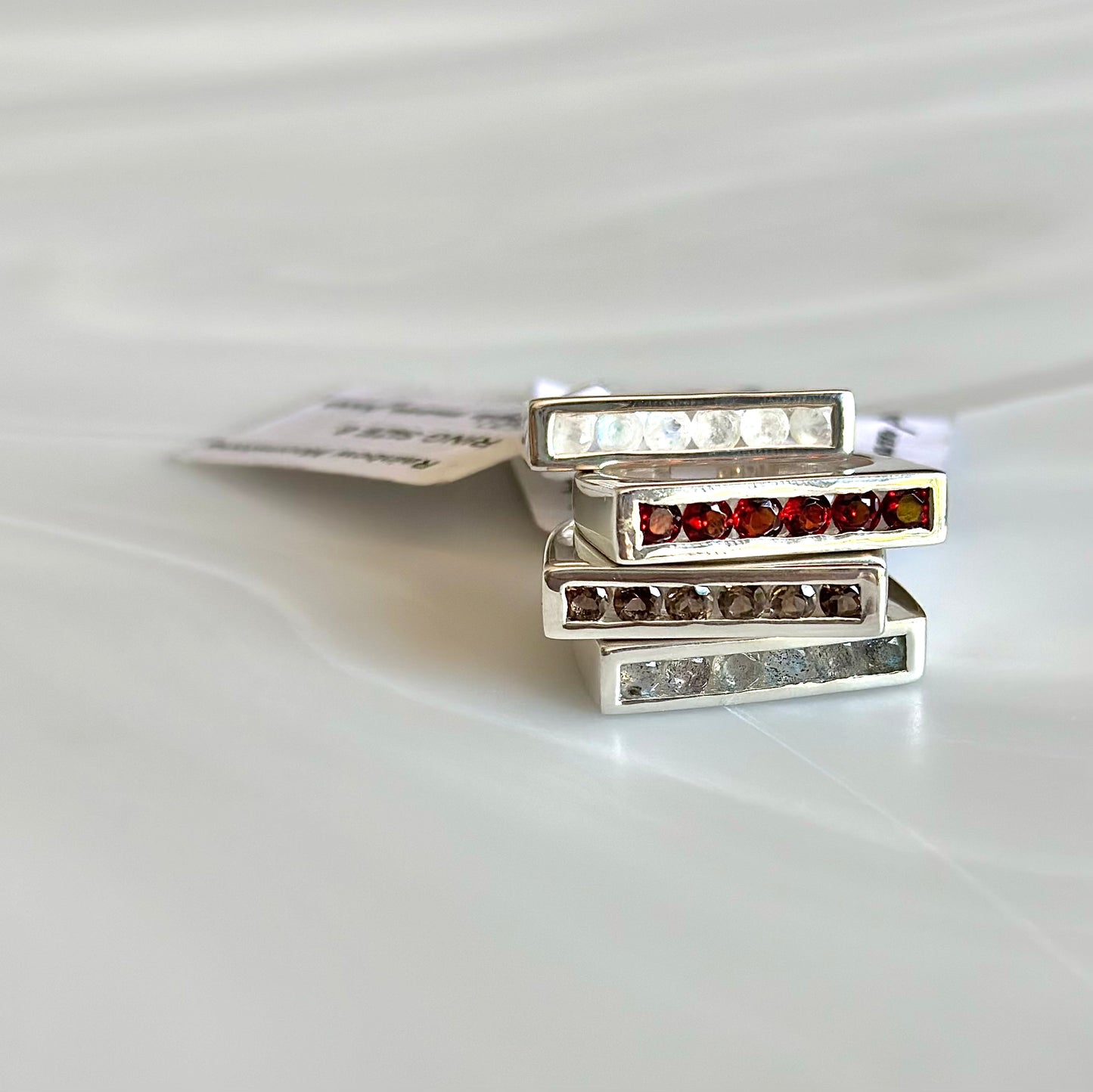 【poco】6stone line ring